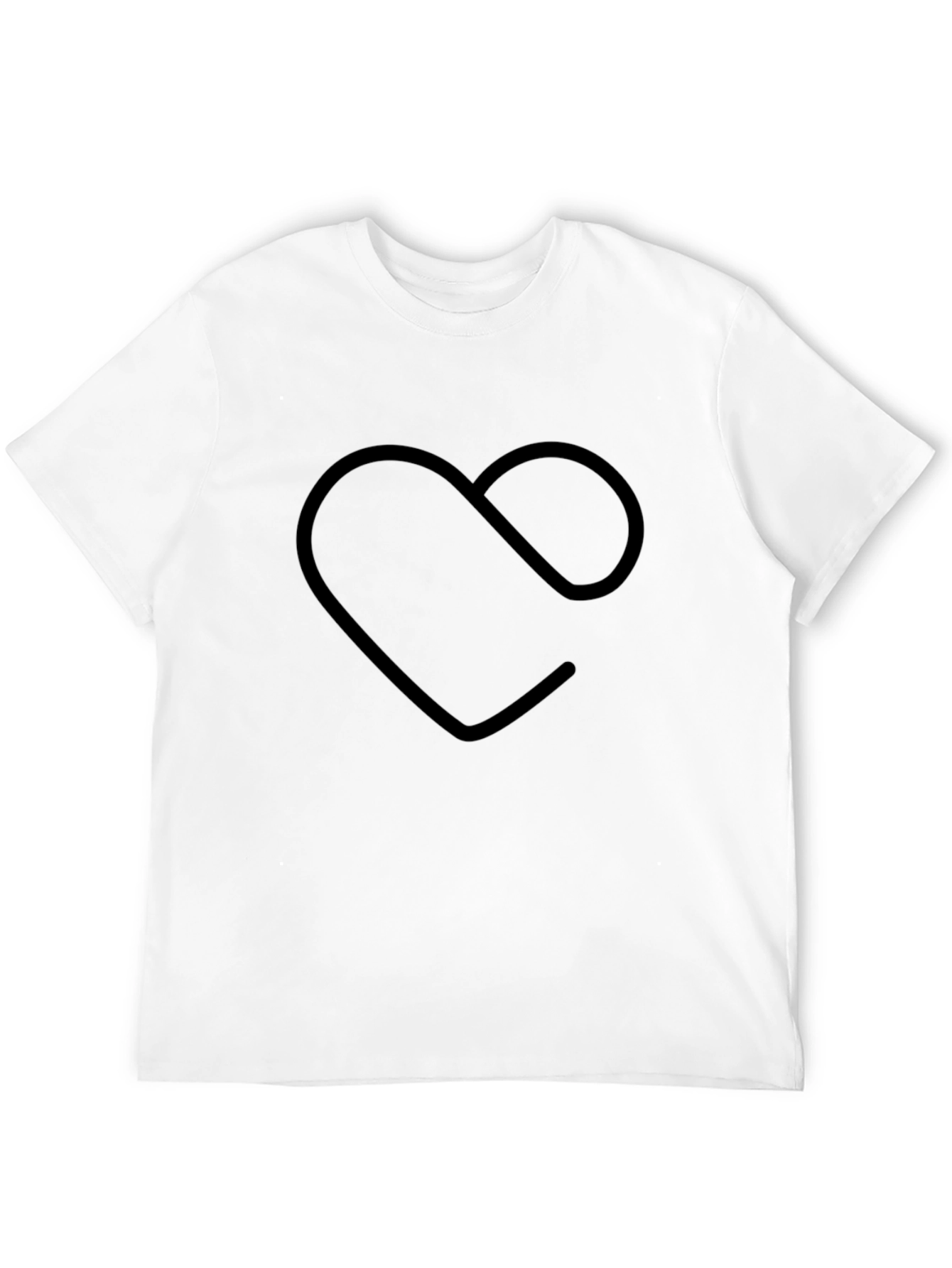 Mens Black Graphic Tee - Heart & Infinity Design