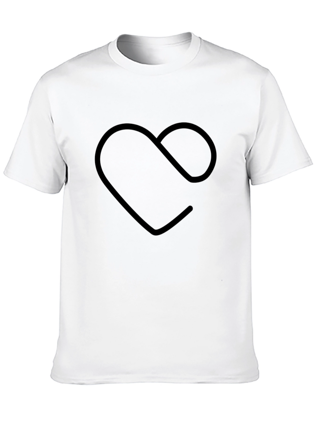 Mens Black Graphic Tee - Heart & Infinity Design
