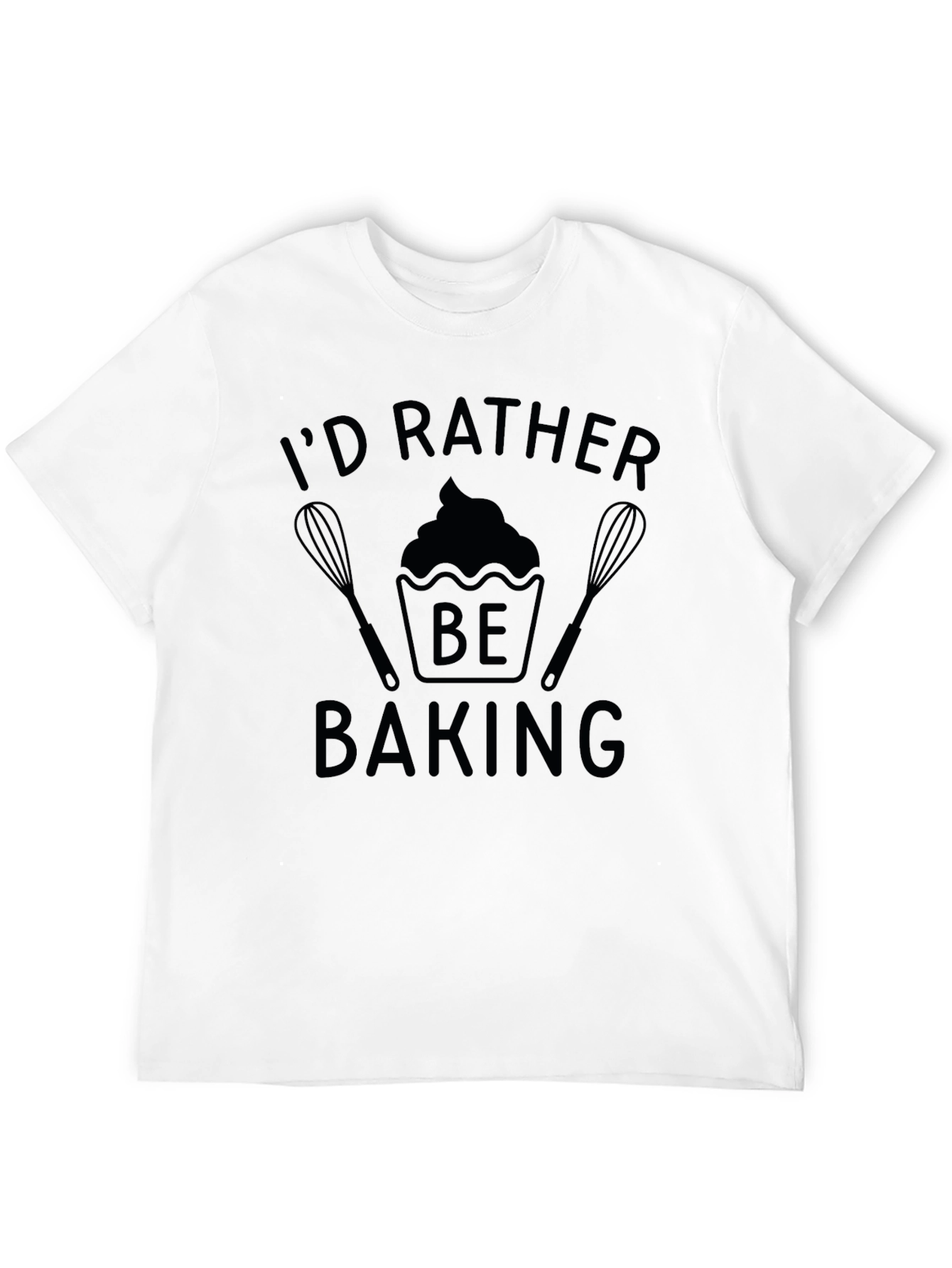 Id Rather Be Baking Black T-Shirt