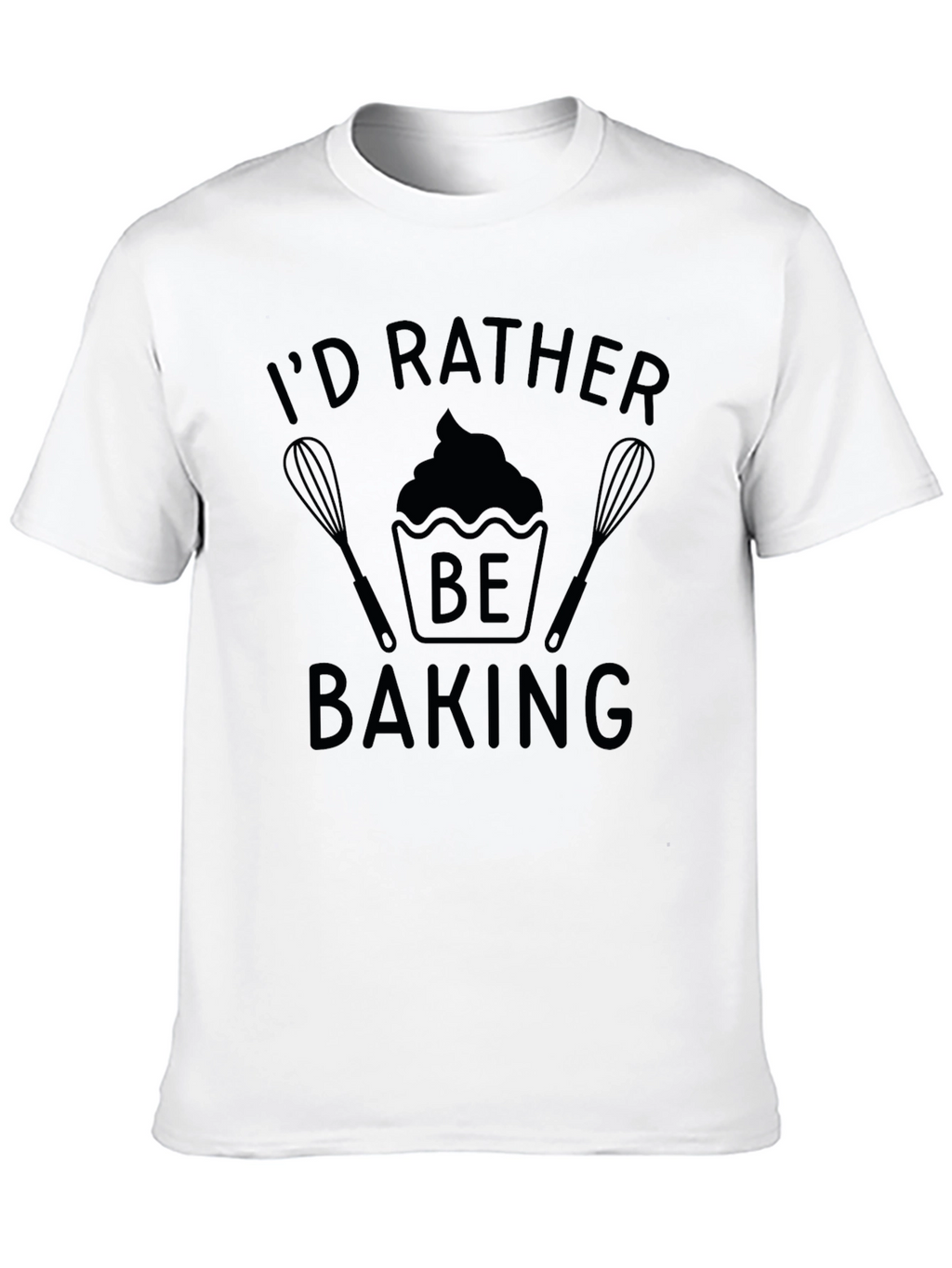 Id Rather Be Baking Black T-Shirt