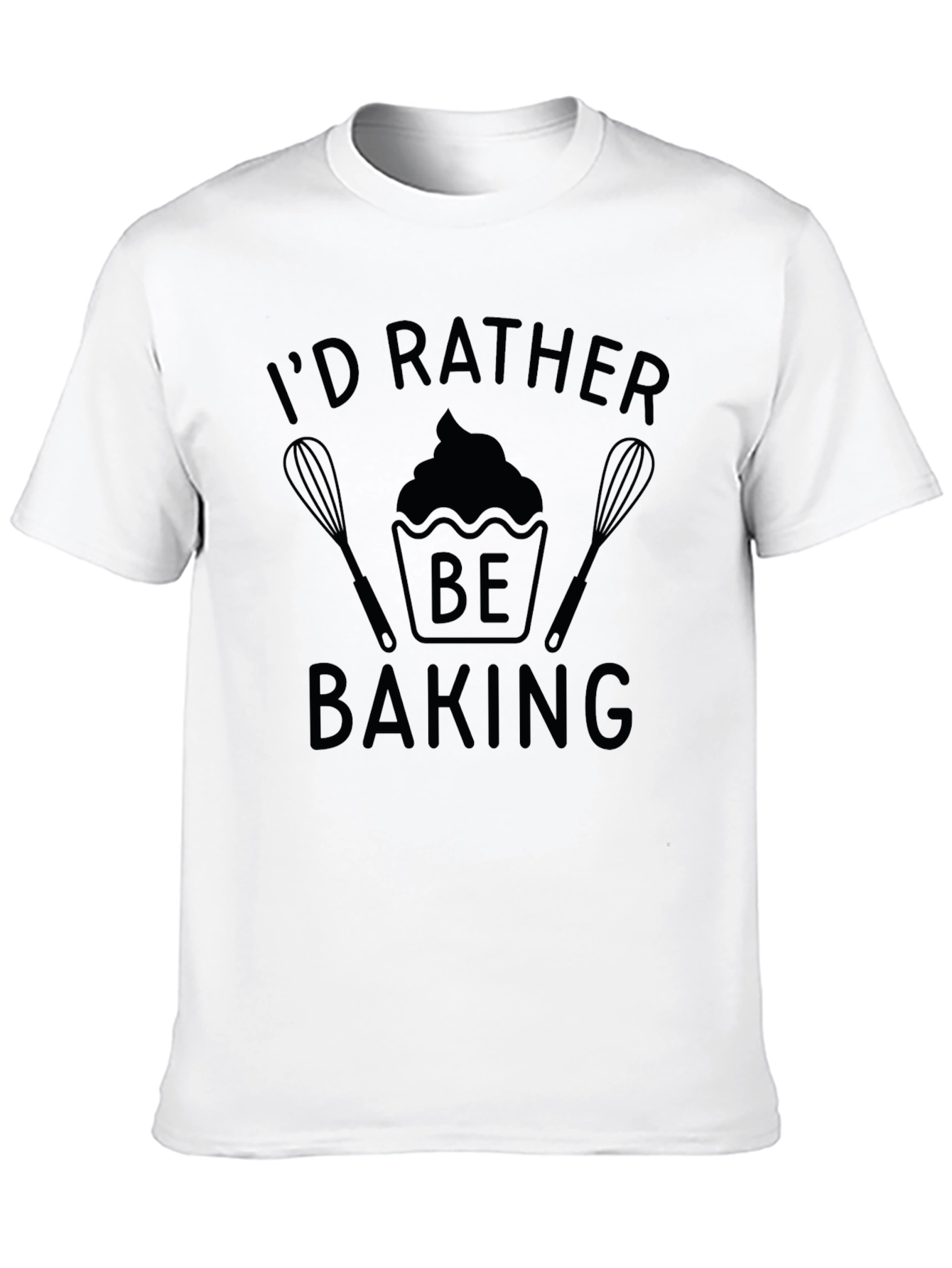 Id Rather Be Baking Black T-Shirt