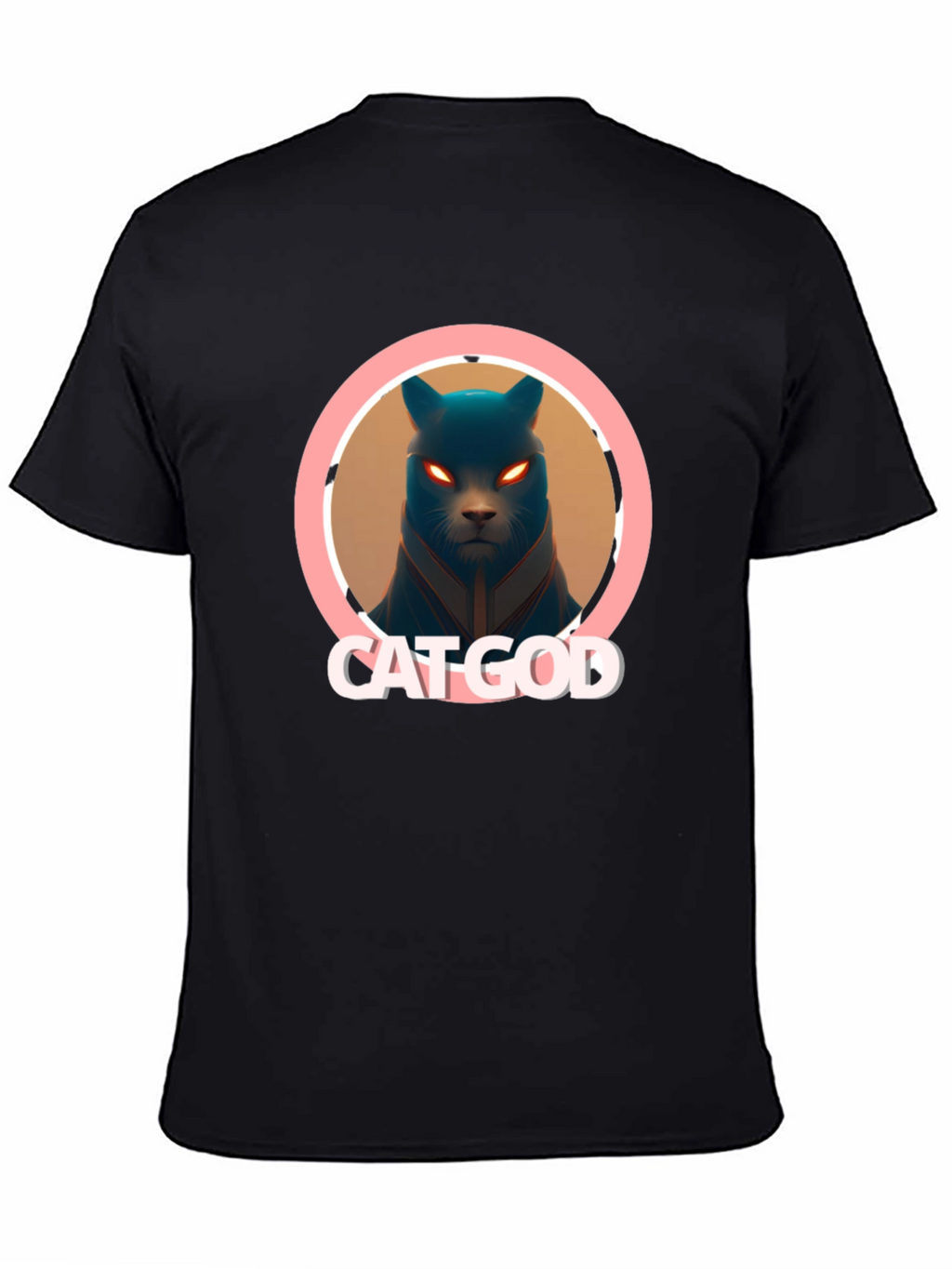 Cat God Graphic Tee - Black T-Shirt