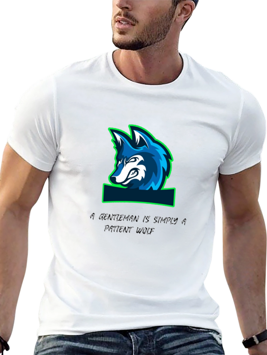 Gentleman Wolf Graphic T-Shirt - Premium Quality