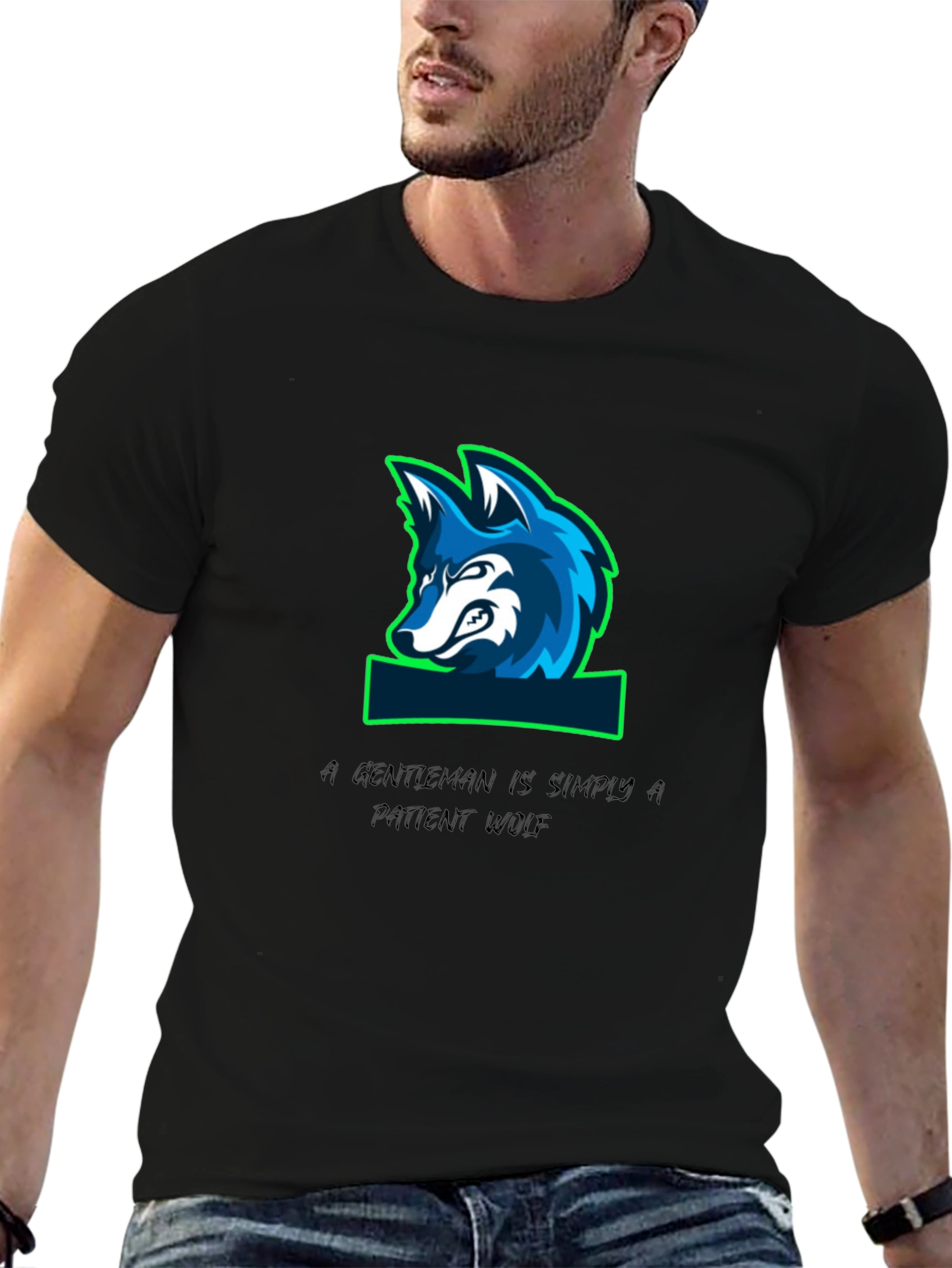 Gentleman Wolf Graphic T-Shirt - Premium Quality