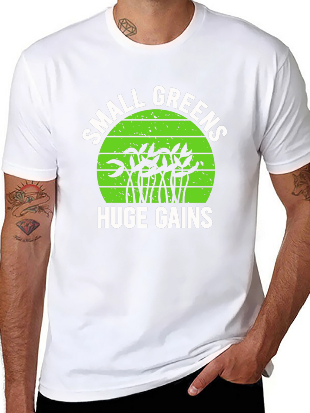 Small Greens Huge Gains Graphic T-Shirt