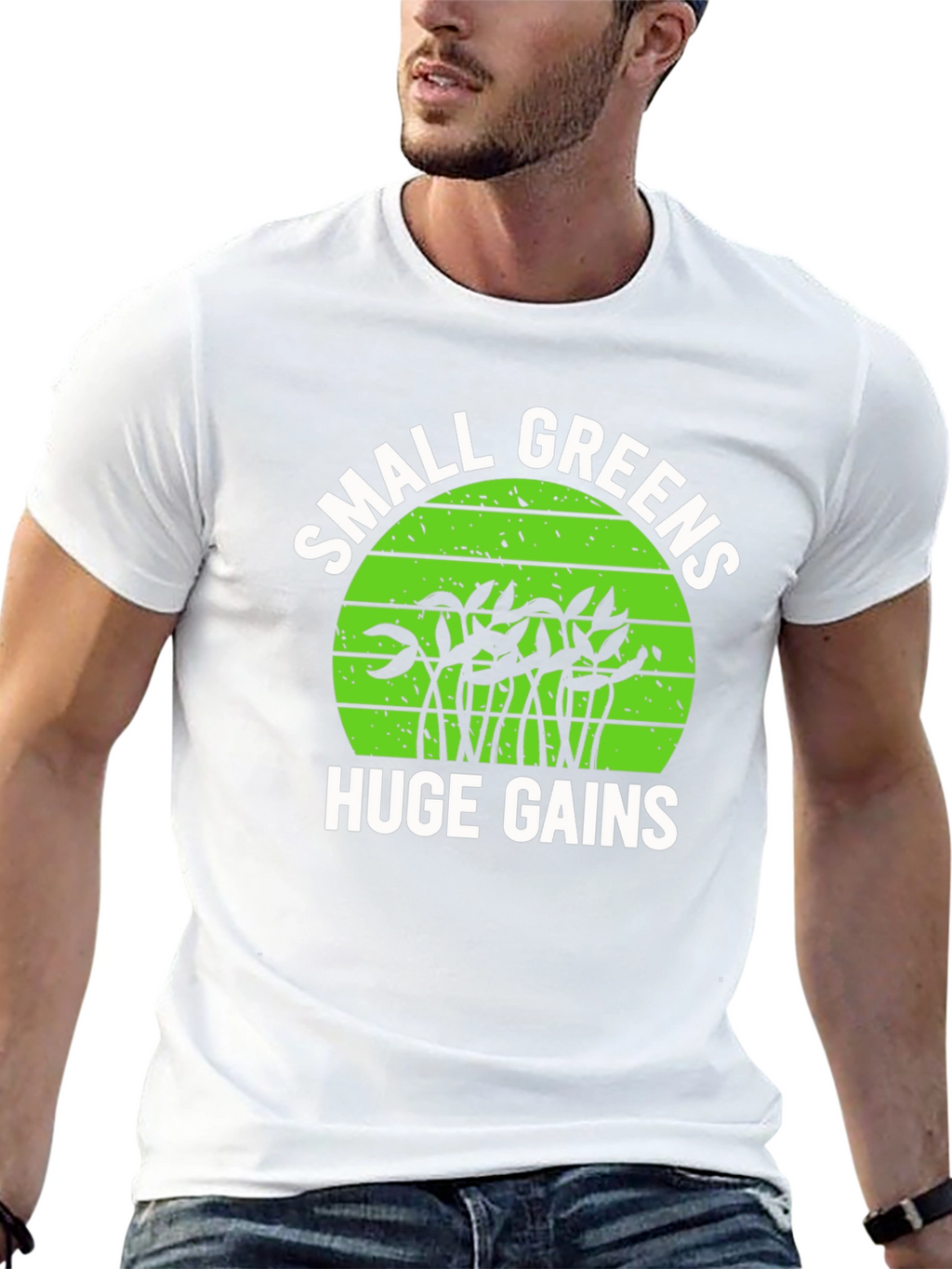 Small Greens Huge Gains Graphic T-Shirt