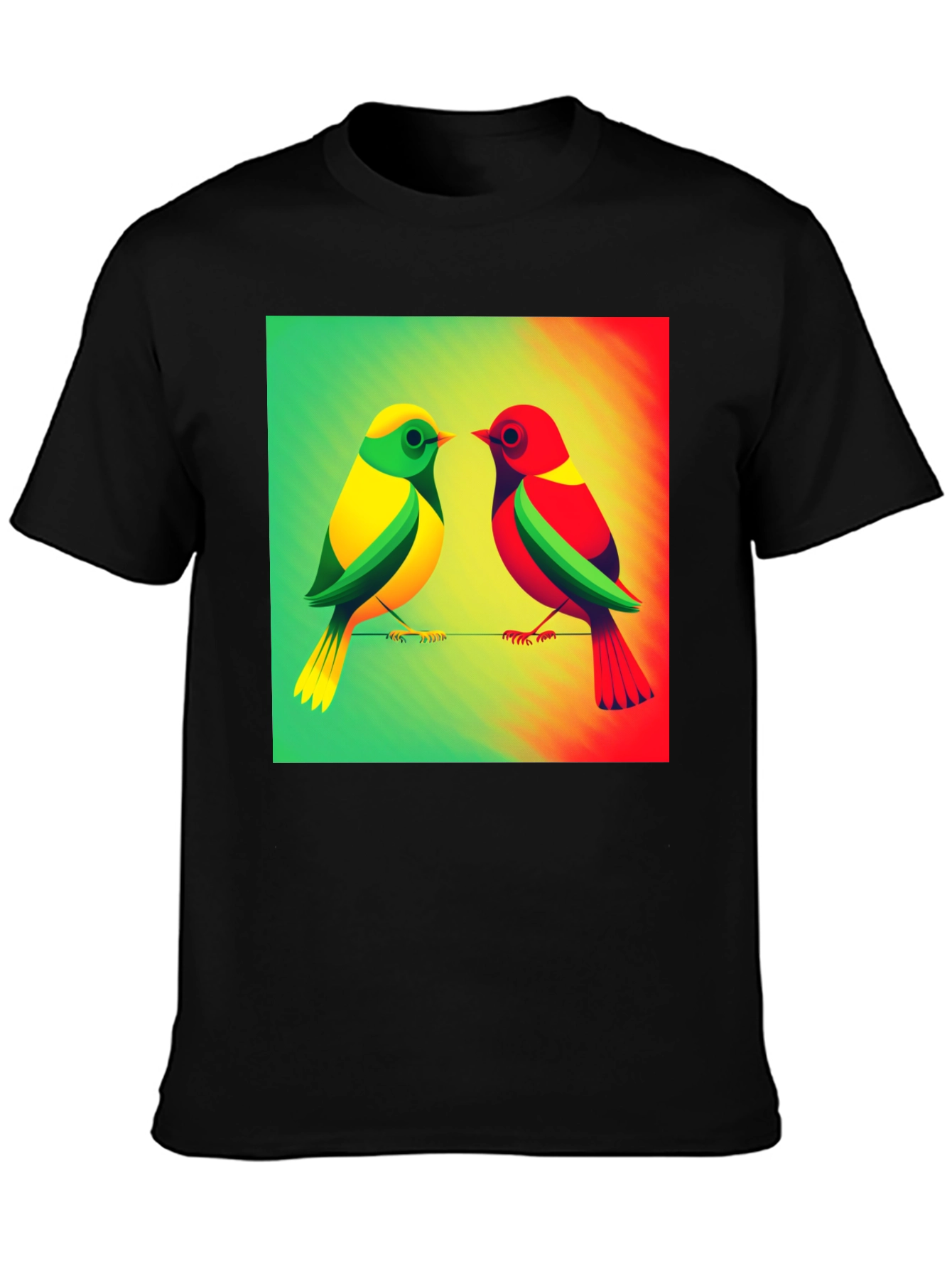 Colorful Bird Graphic Tee - Stylish Unisex T-Shirt