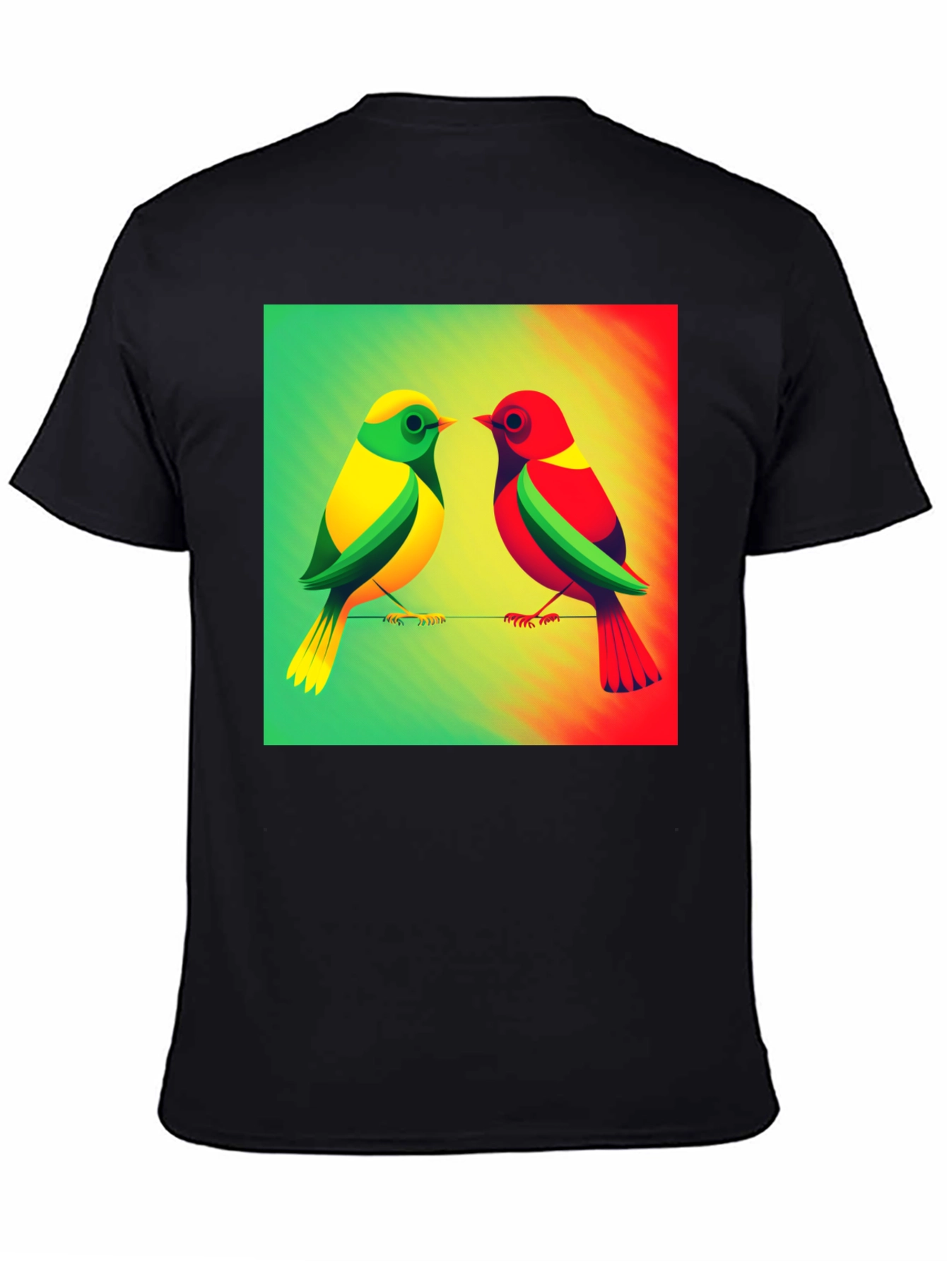 Colorful Bird Graphic Tee - Stylish Unisex T-Shirt