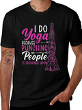 Yoga Punching People Graphic T-Shirt
