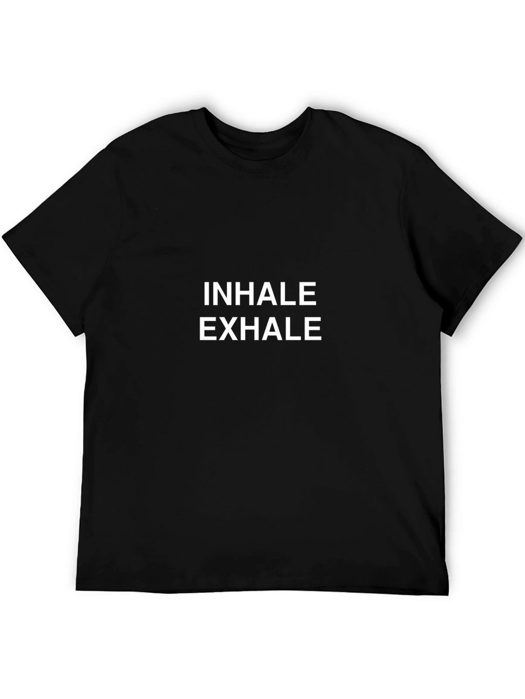 Inhale Exhale Graphic Black T-Shirt