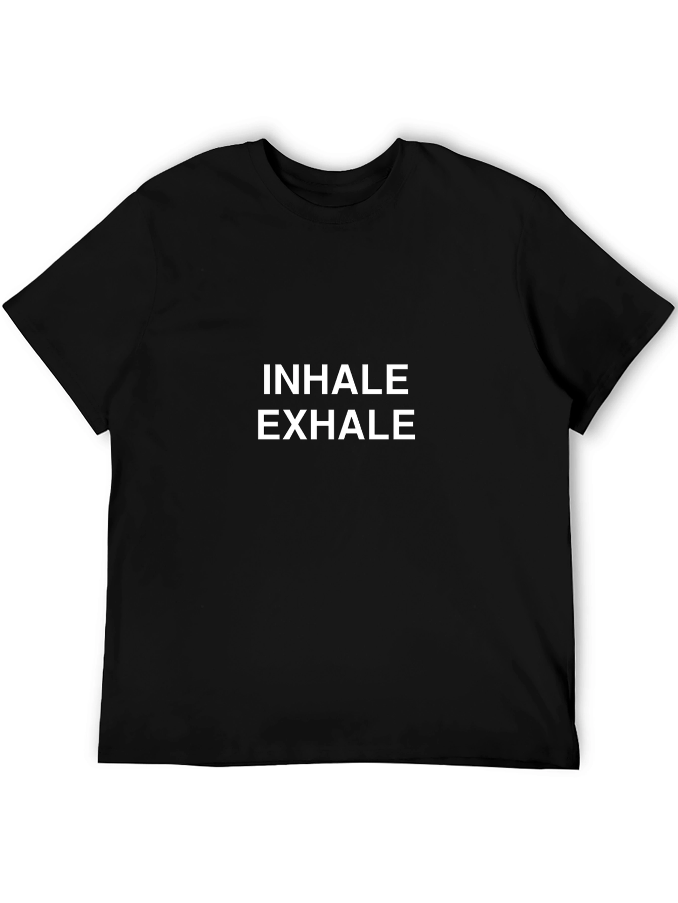 Inhale Exhale Graphic Black T-Shirt
