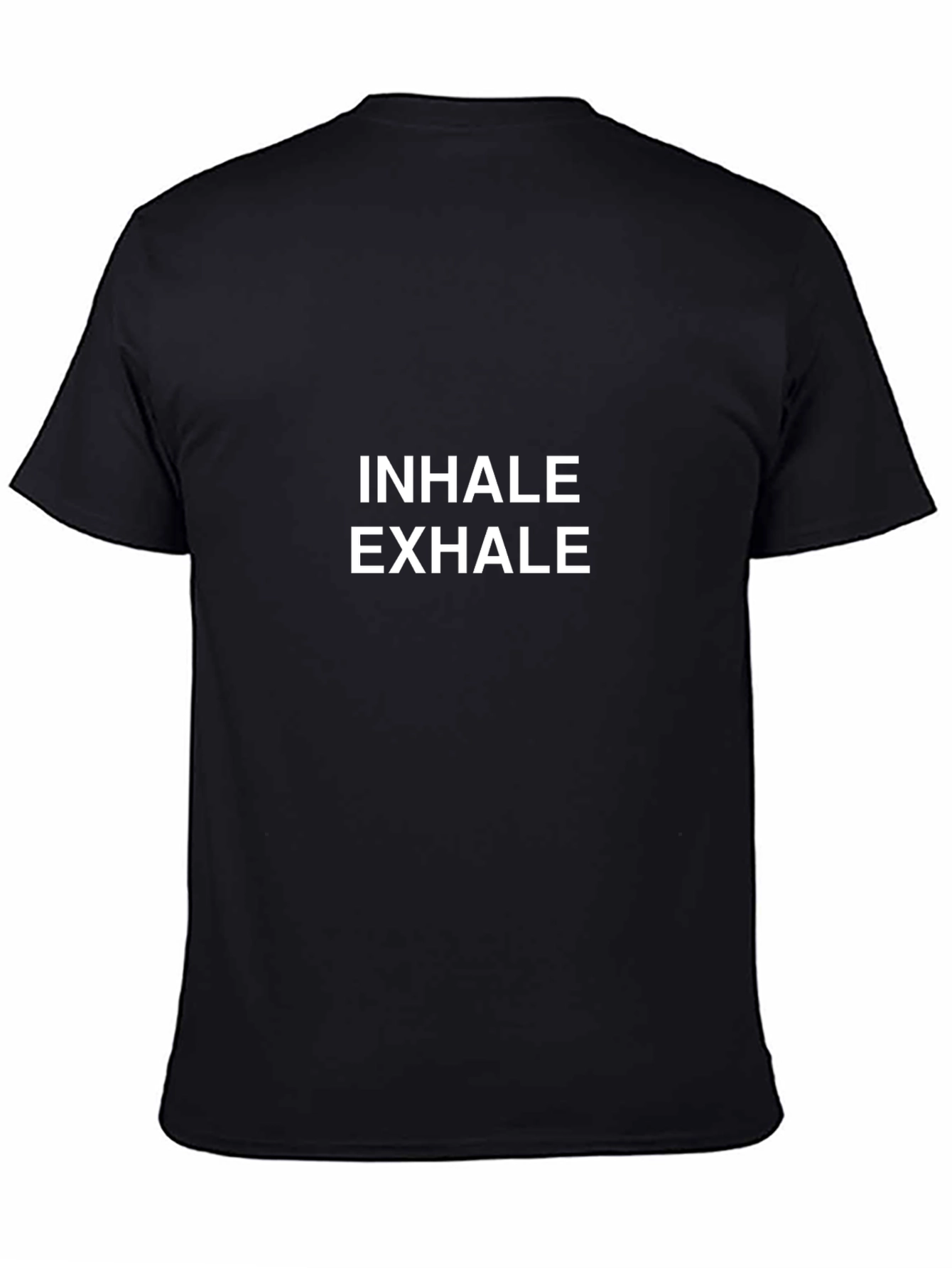 Inhale Exhale Graphic Black T-Shirt