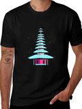 Pagoda Graphic Tee - Mens Black T-Shirt