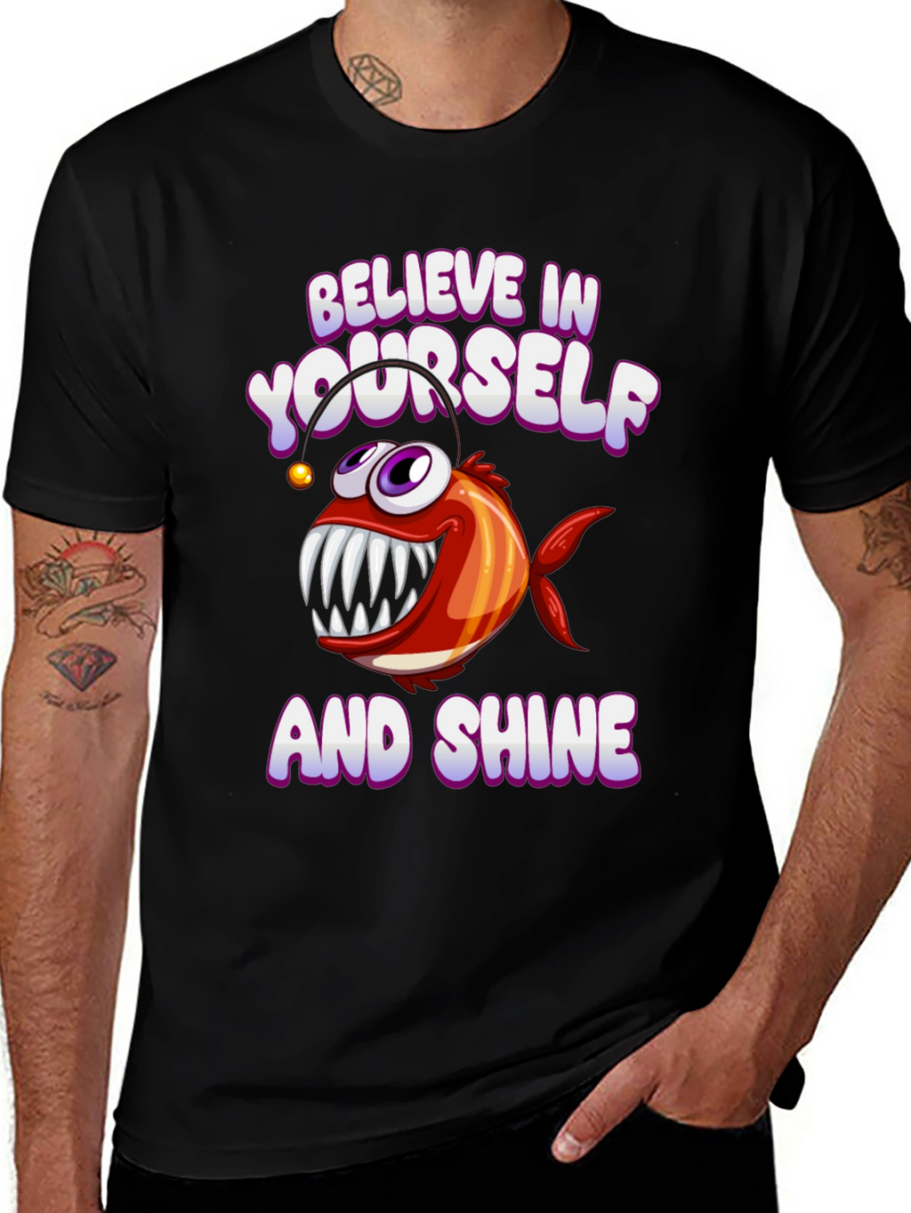 Believe in Yourself Angler Fish T-Shirt