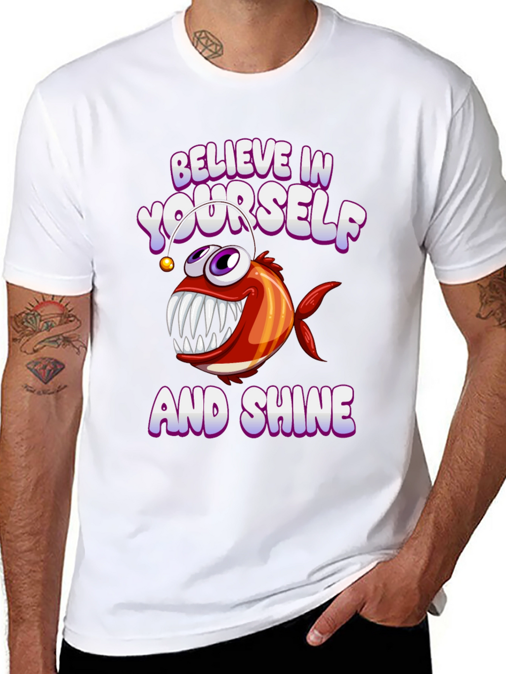 Believe in Yourself Angler Fish T-Shirt