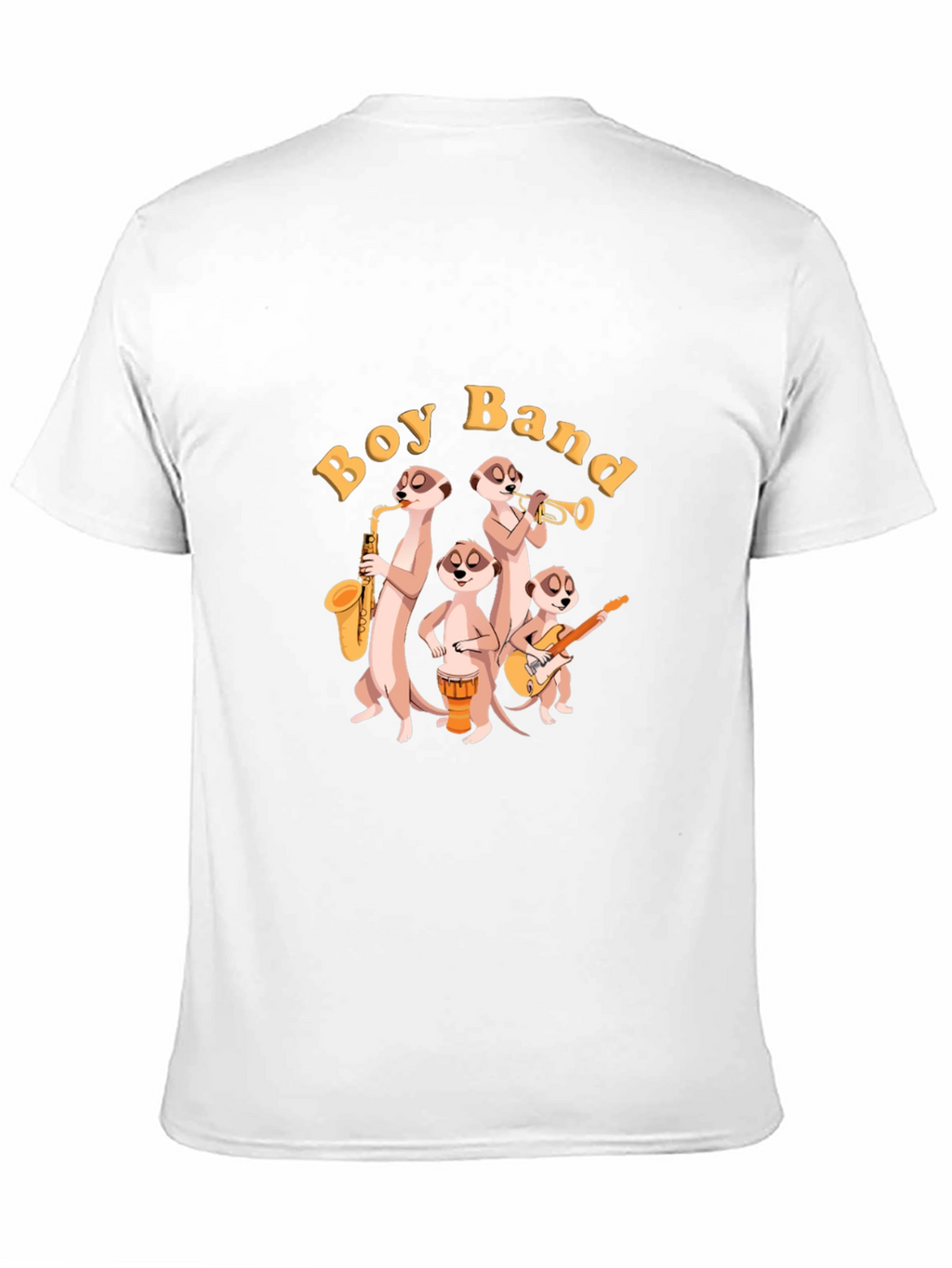 Meerkat Boy Band Graphic Black T-Shirt