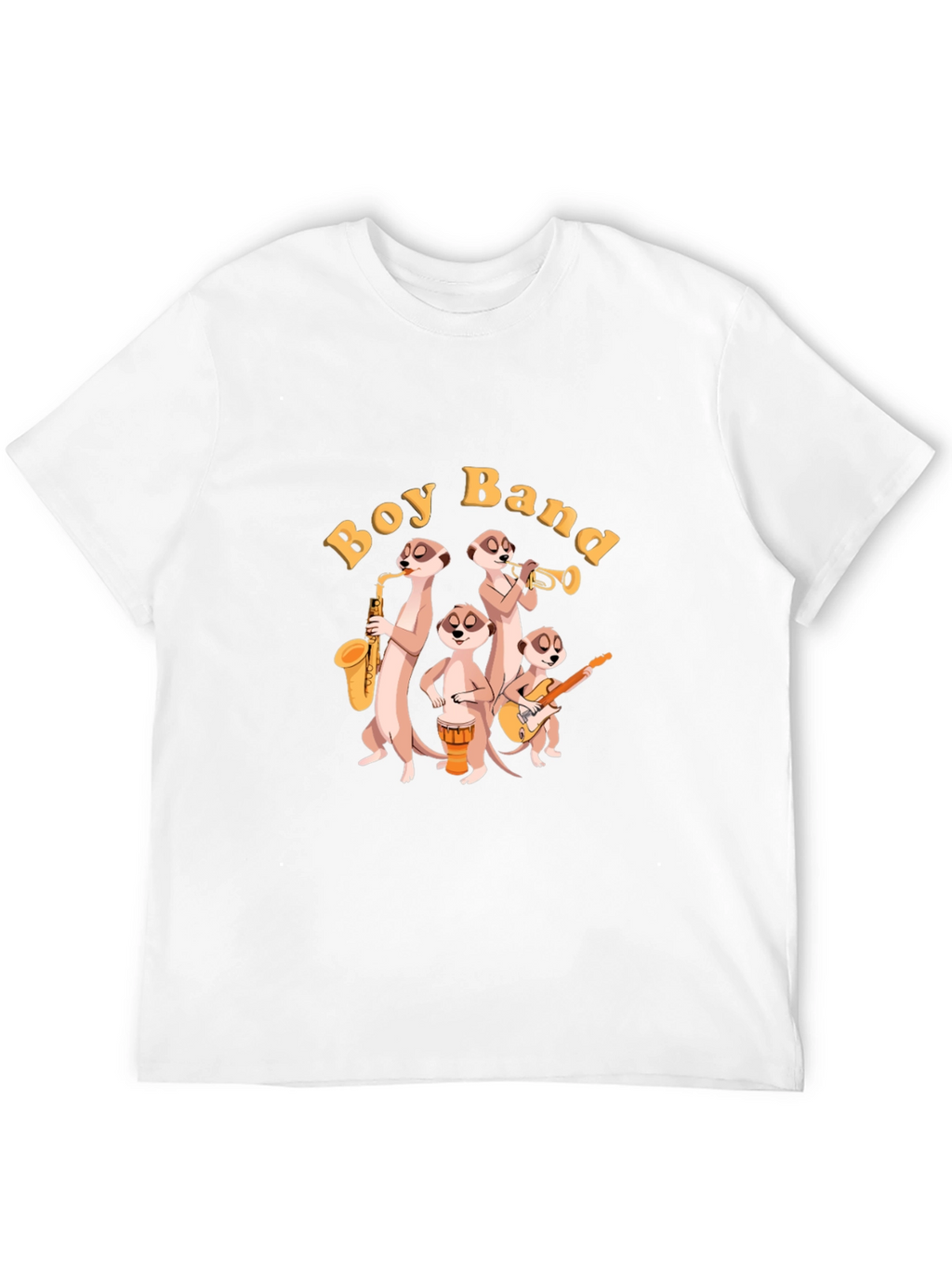 Meerkat Boy Band Graphic Black T-Shirt