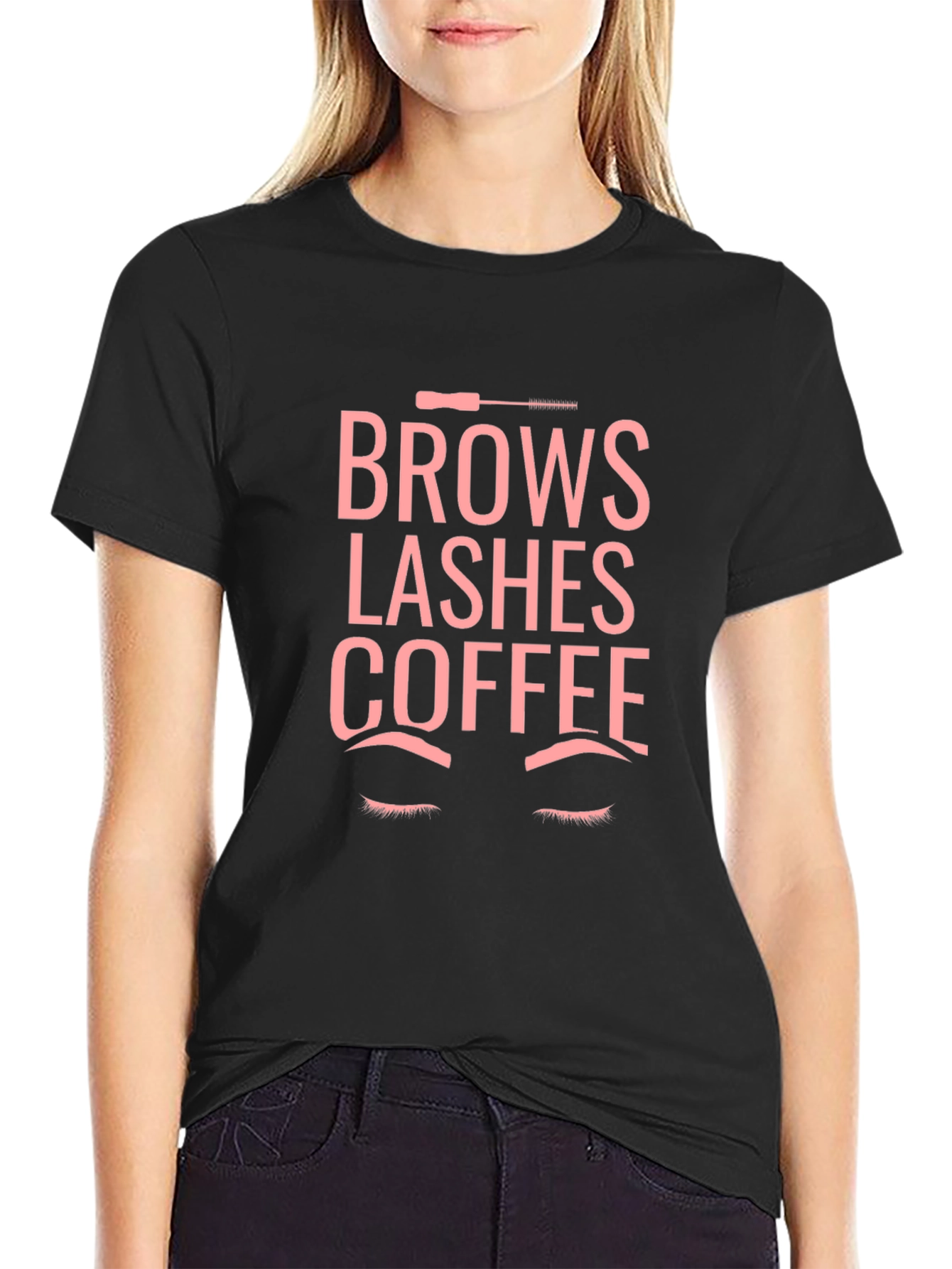 Brows Lashes Coffee T-Shirt - Stylish Unisex Tee