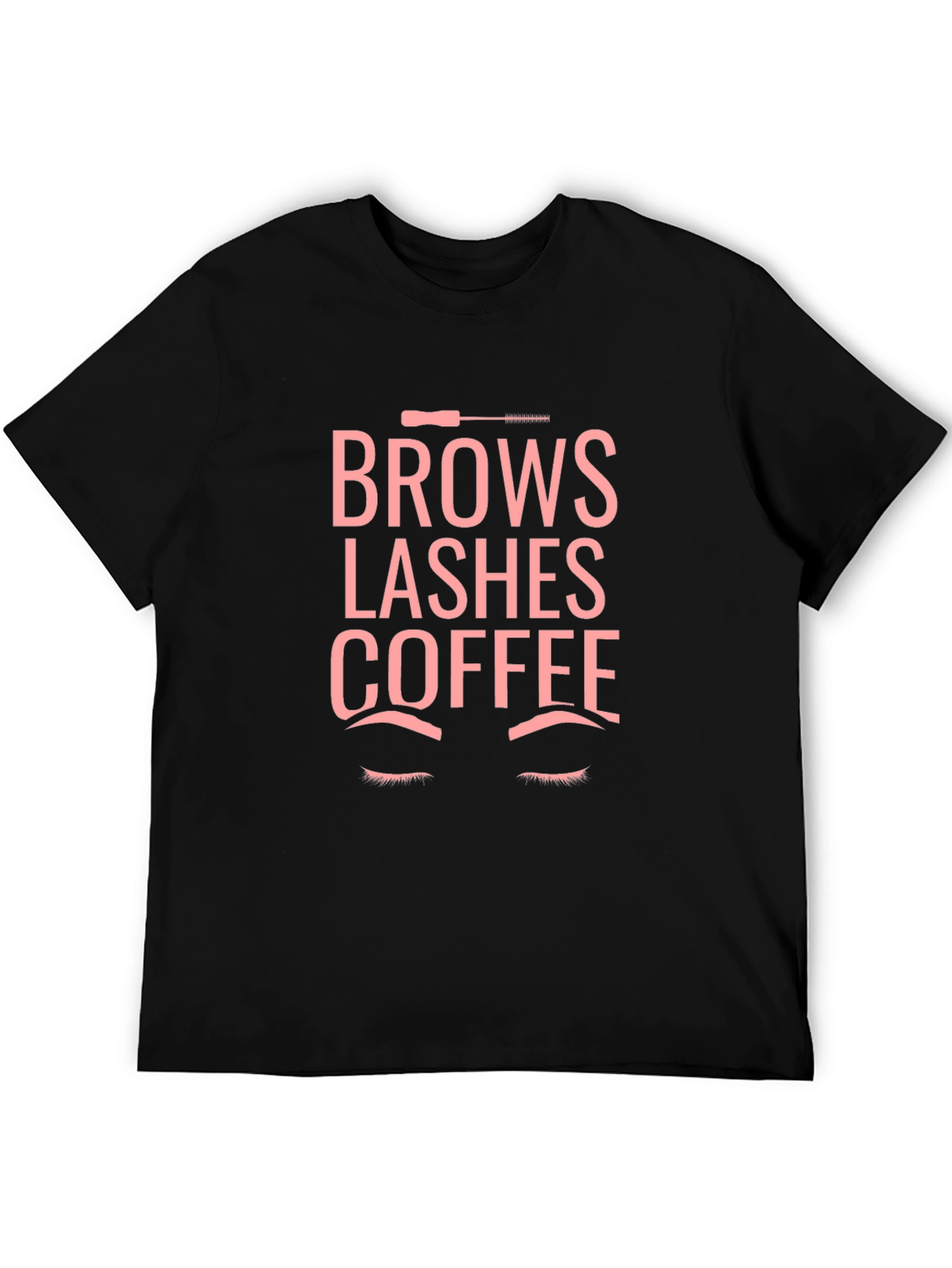 Brows Lashes Coffee T-Shirt - Stylish Unisex Tee