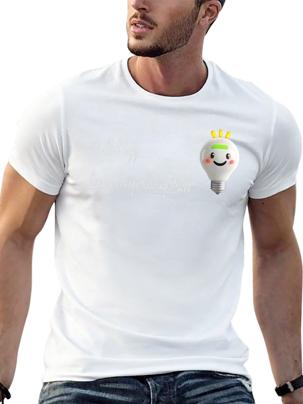 Funny Energy Saving Mode Graphic Tee