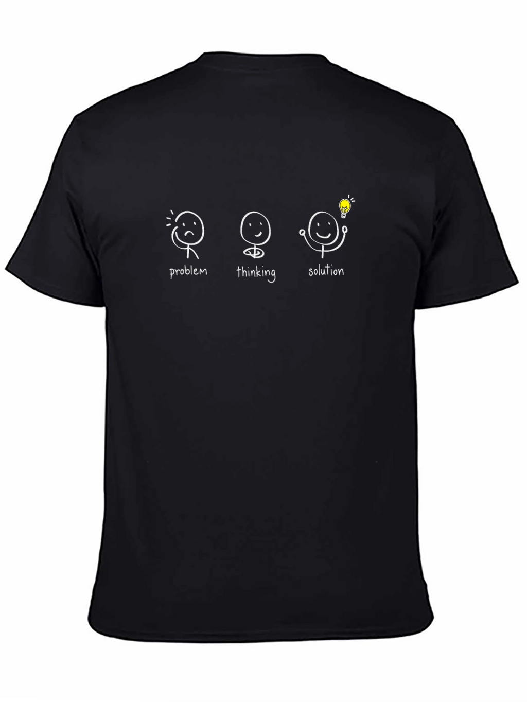 Problem Thinking Solution Black Graphic T-Shirt