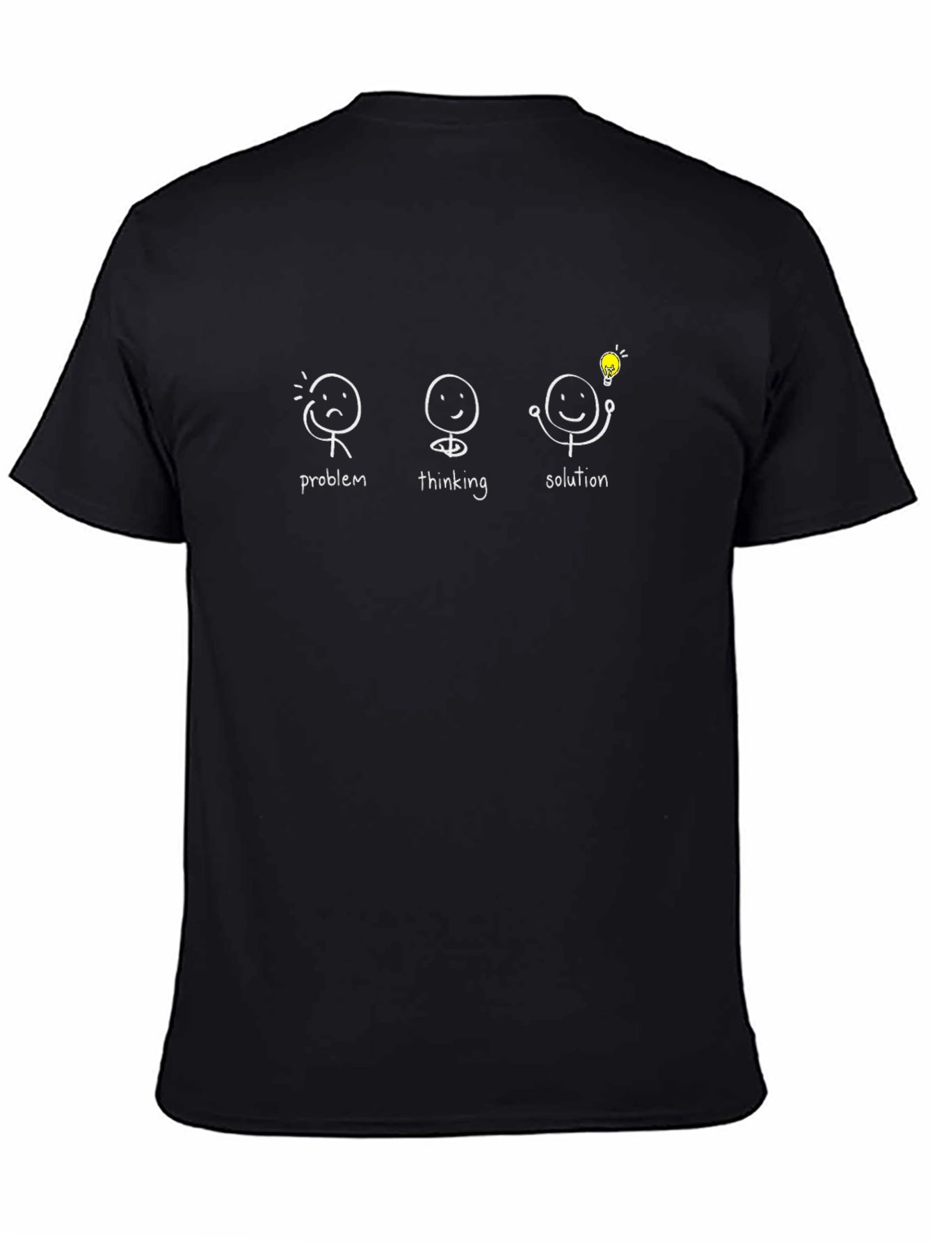 Problem Thinking Solution Black Graphic T-Shirt