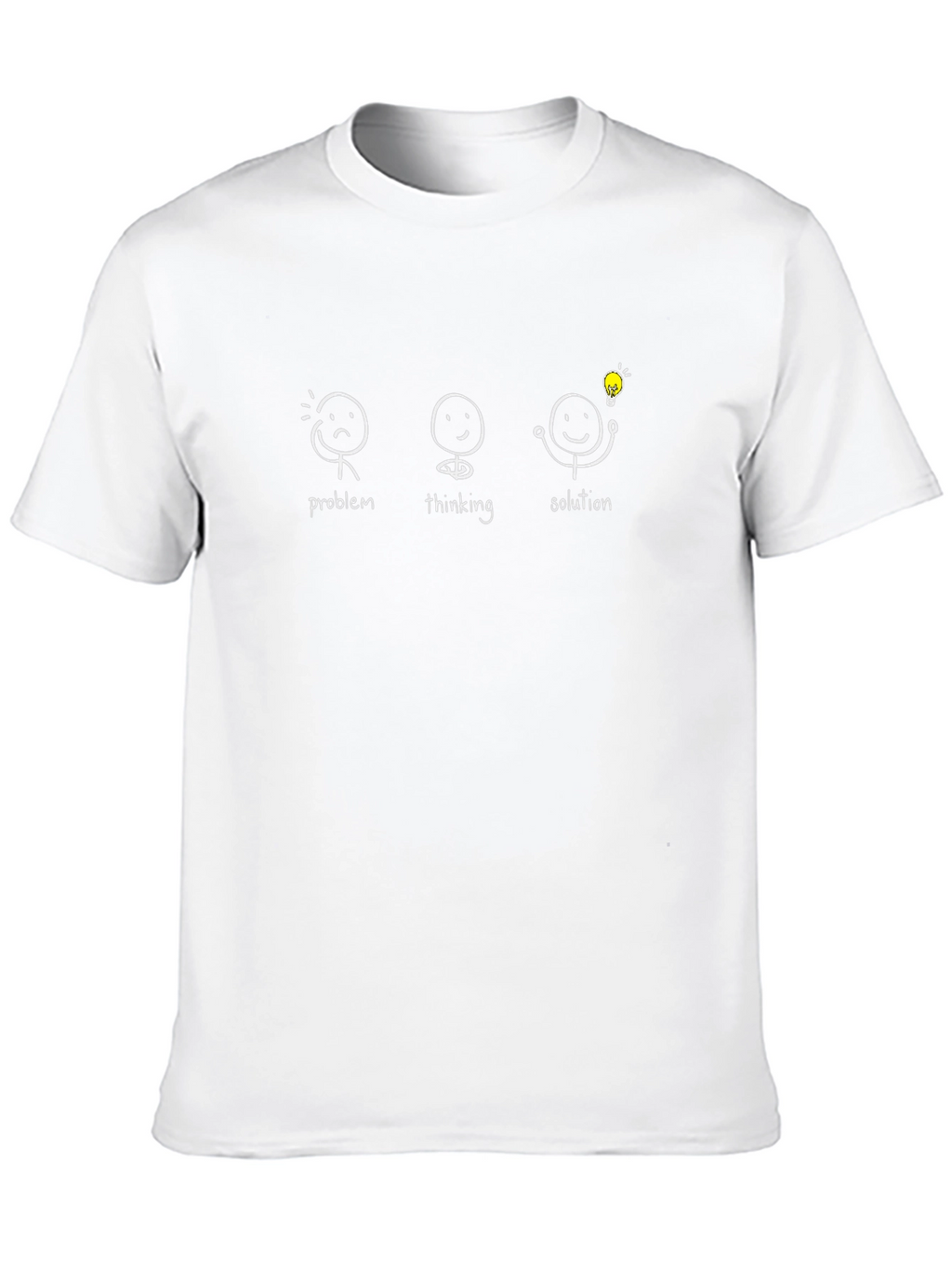 Problem Thinking Solution Black Graphic T-Shirt