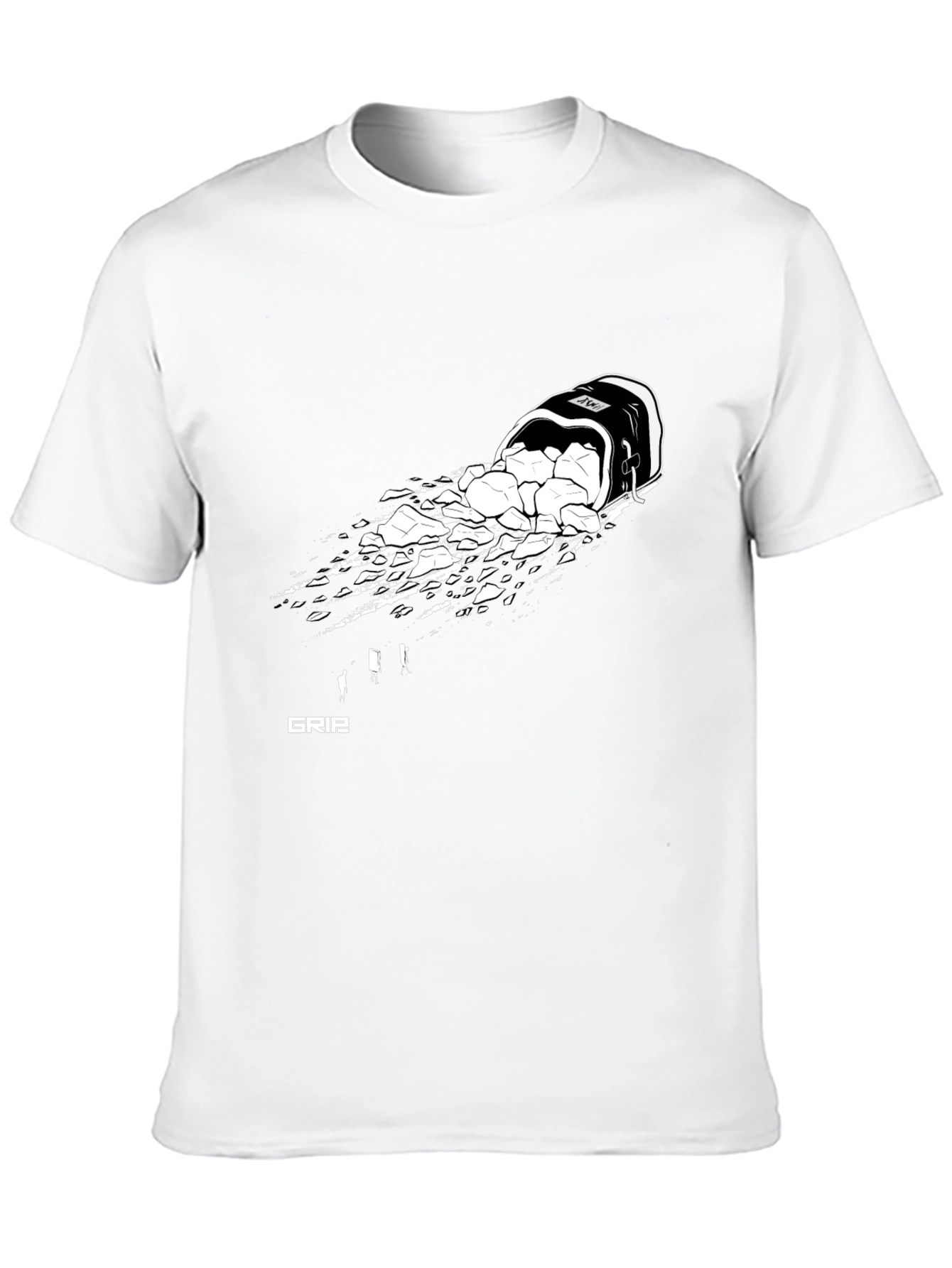 Mens Black Graphic Tee - Rock Bucket Design