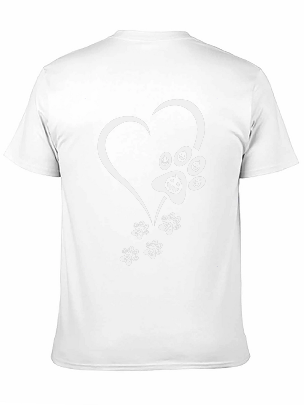 Halloween Heart Paw Print T-Shirt