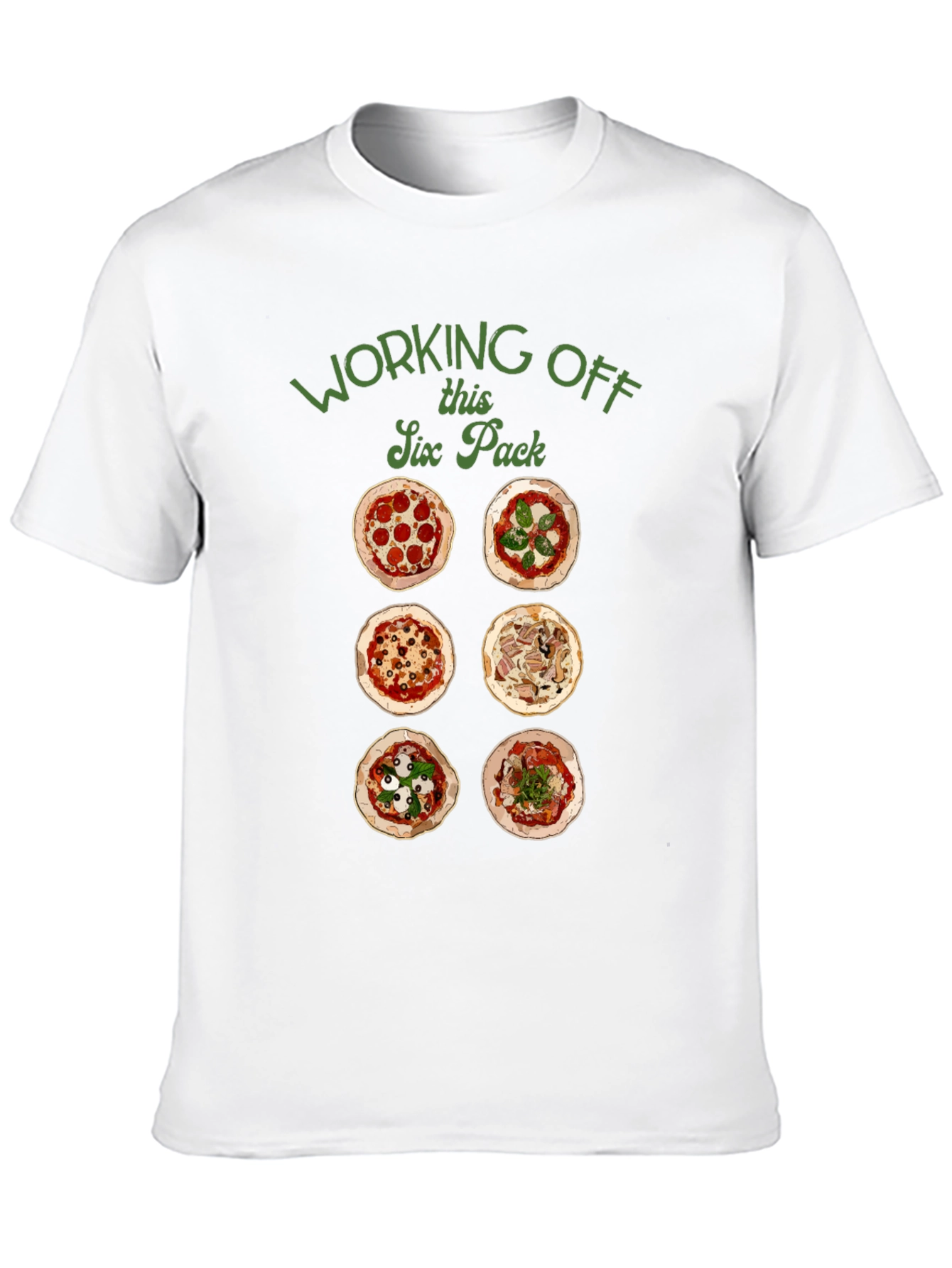 Funny Pizza Six Pack T-Shirt