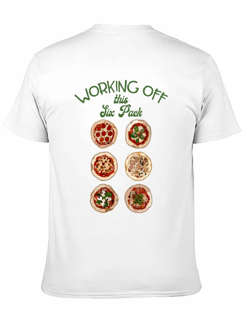 Funny Pizza Six Pack T-Shirt