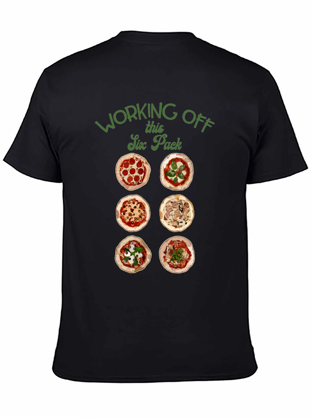 Funny Pizza Six Pack T-Shirt