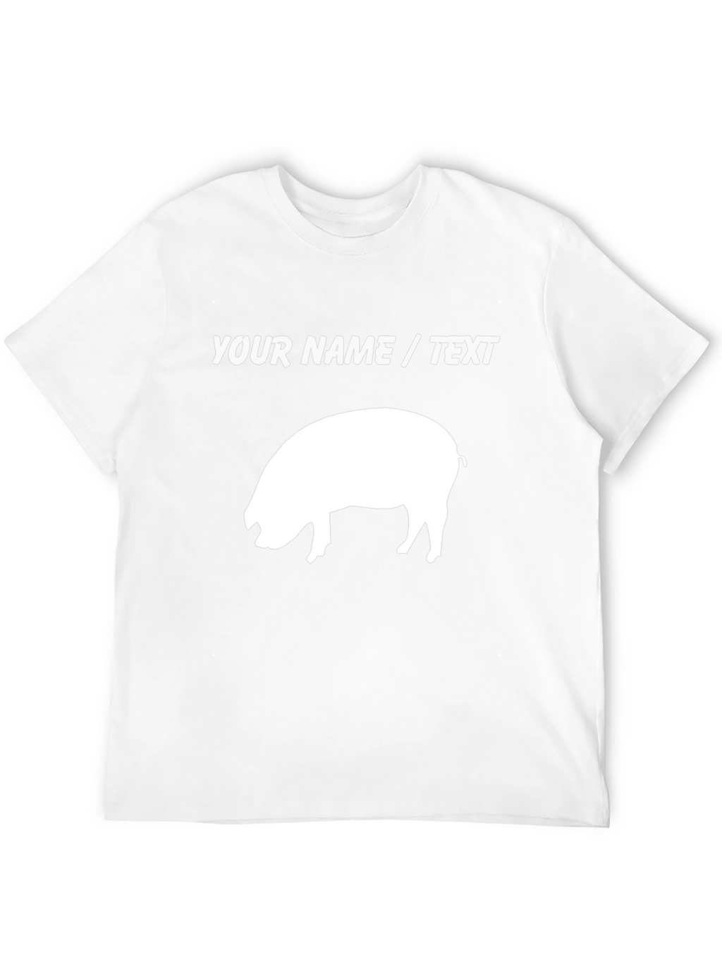 Custom Pig Graphic T-Shirt - Add Your Text!