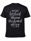 Blessed Wife Graphic Tee - Husband Spoiled Protected