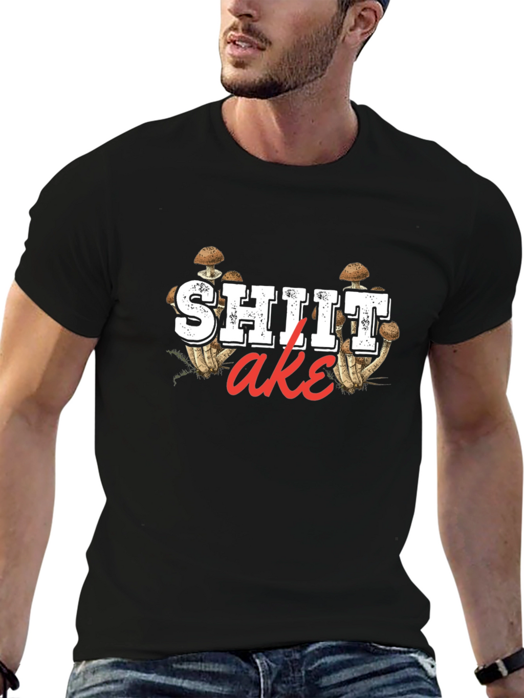 Shitake Mushroom Graphic Print Mens T-Shirt