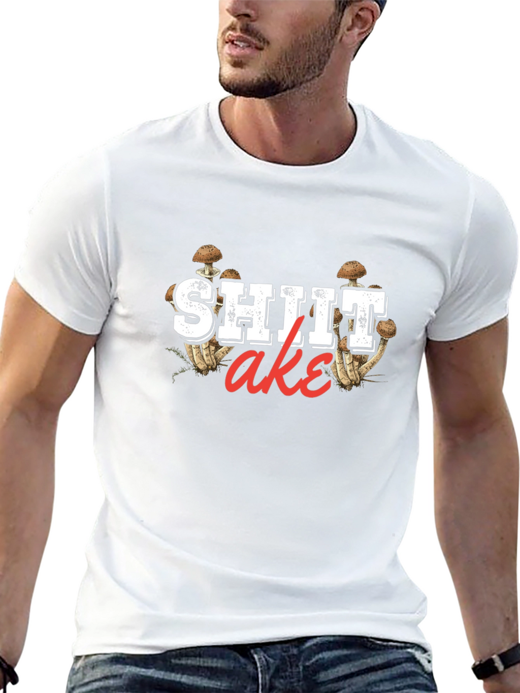 Shitake Mushroom Graphic Print Mens T-Shirt