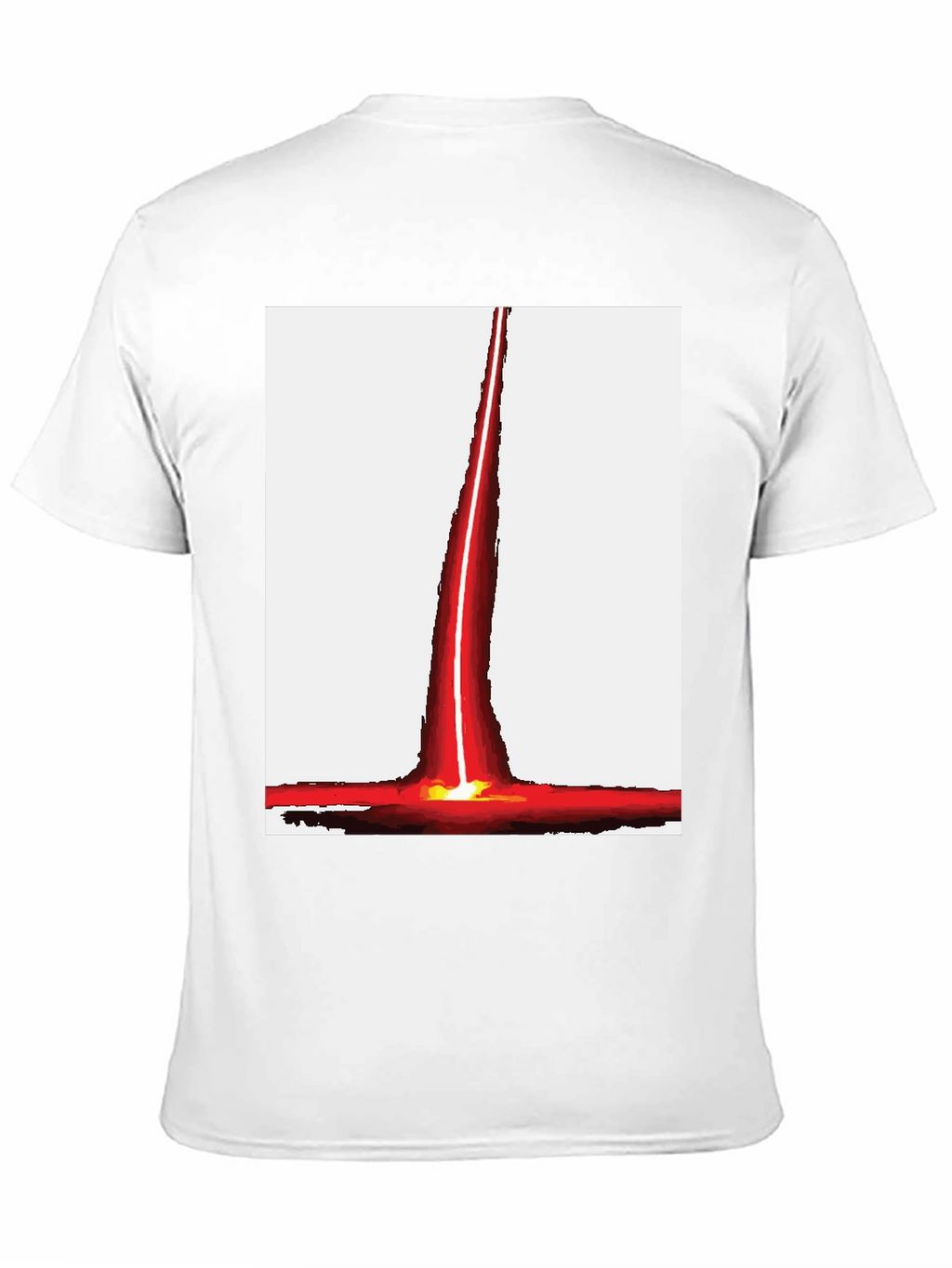 Red Beam Graphic Tee - Unique Design