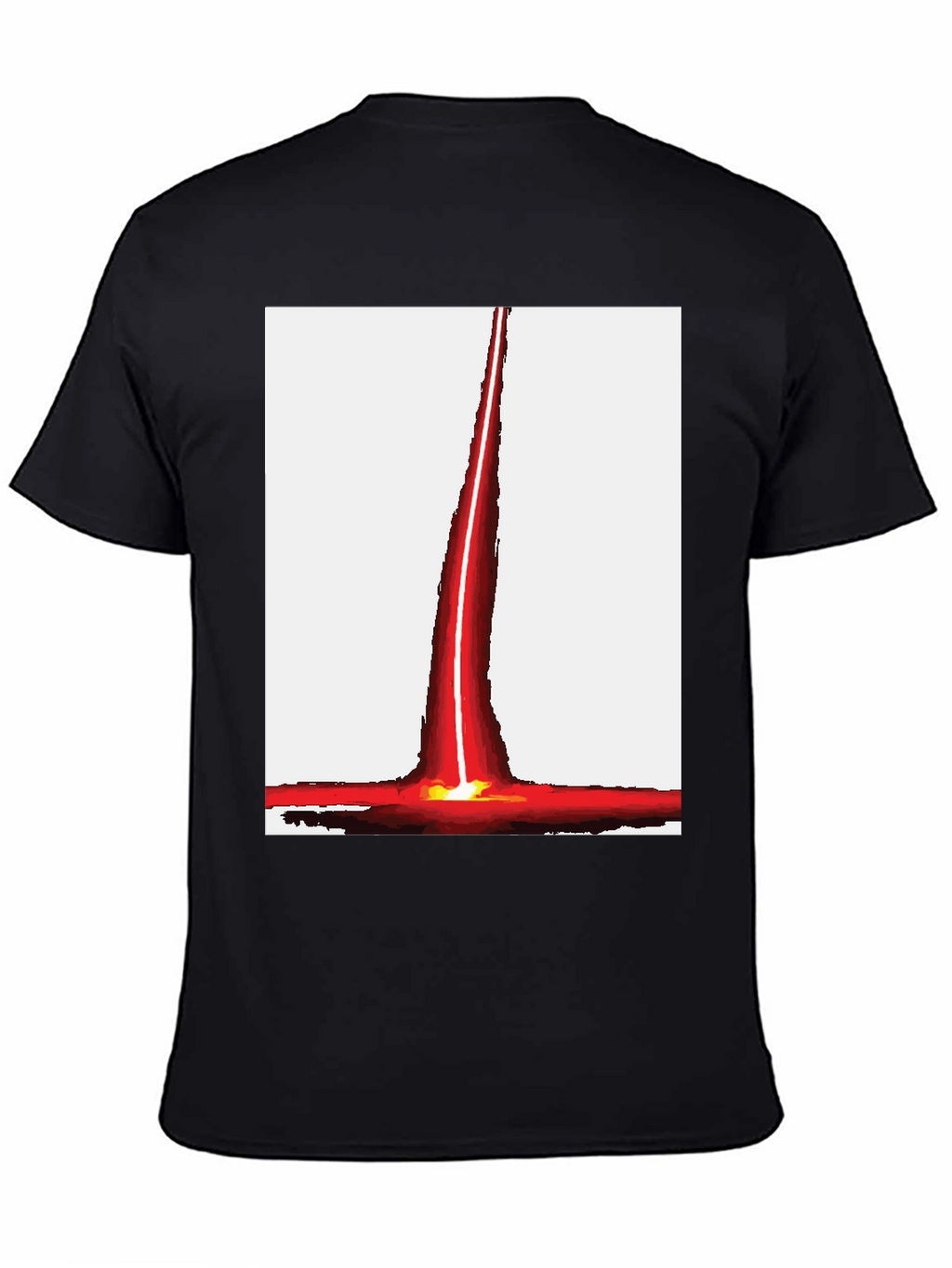 Red Beam Graphic Tee - Unique Design