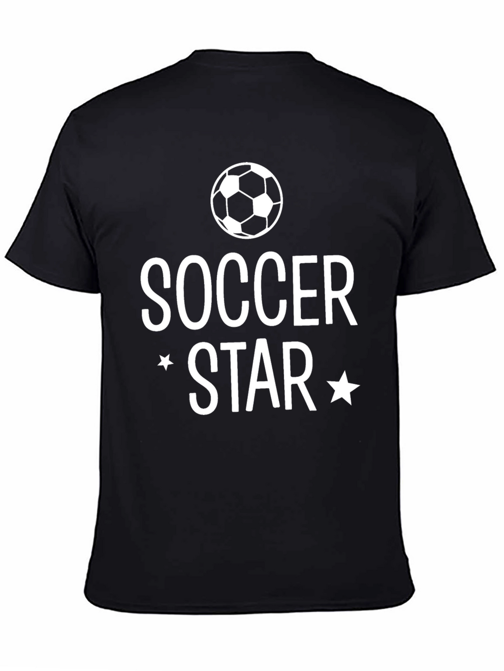 Soccer Star T-Shirt - Black Cotton Graphic Tee