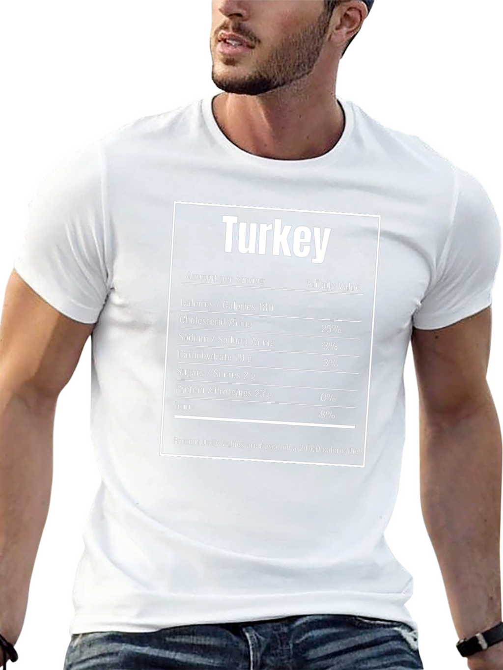 Turkey Nutrition Facts Black T-Shirt