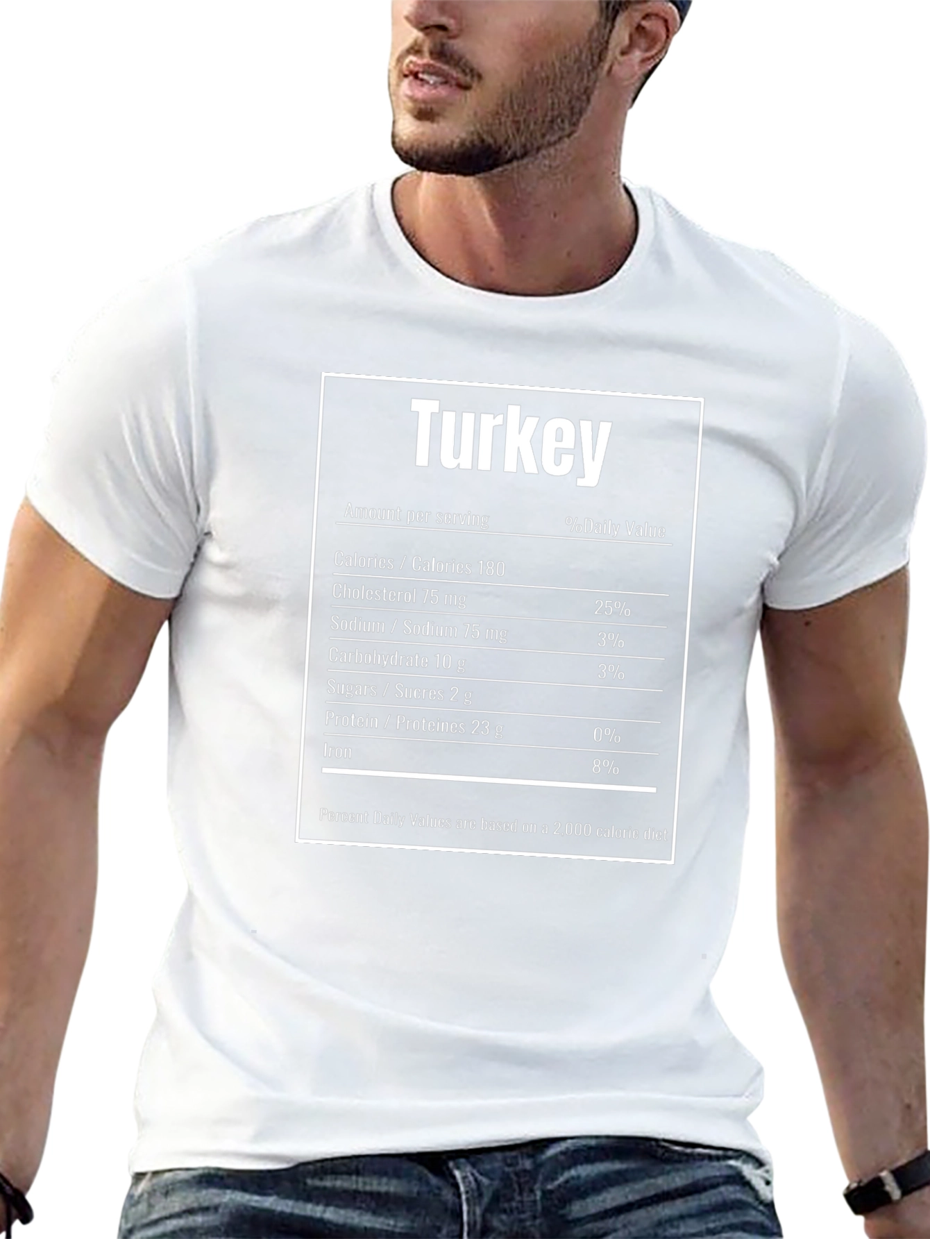 Turkey Nutrition Facts Black T-Shirt