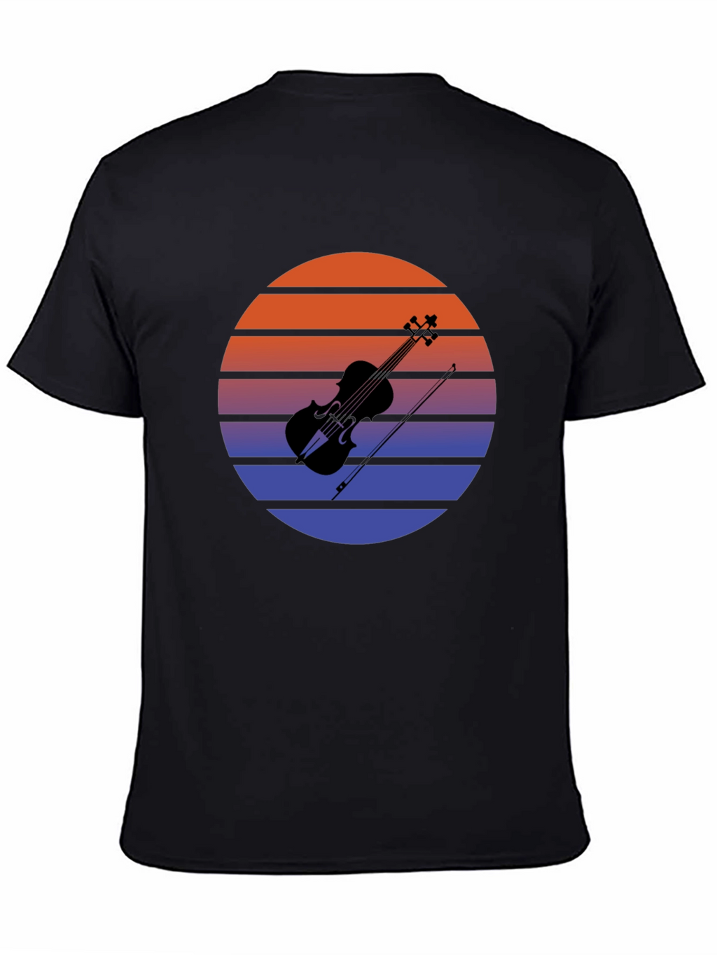 Retro Sunset Violin T-Shirt