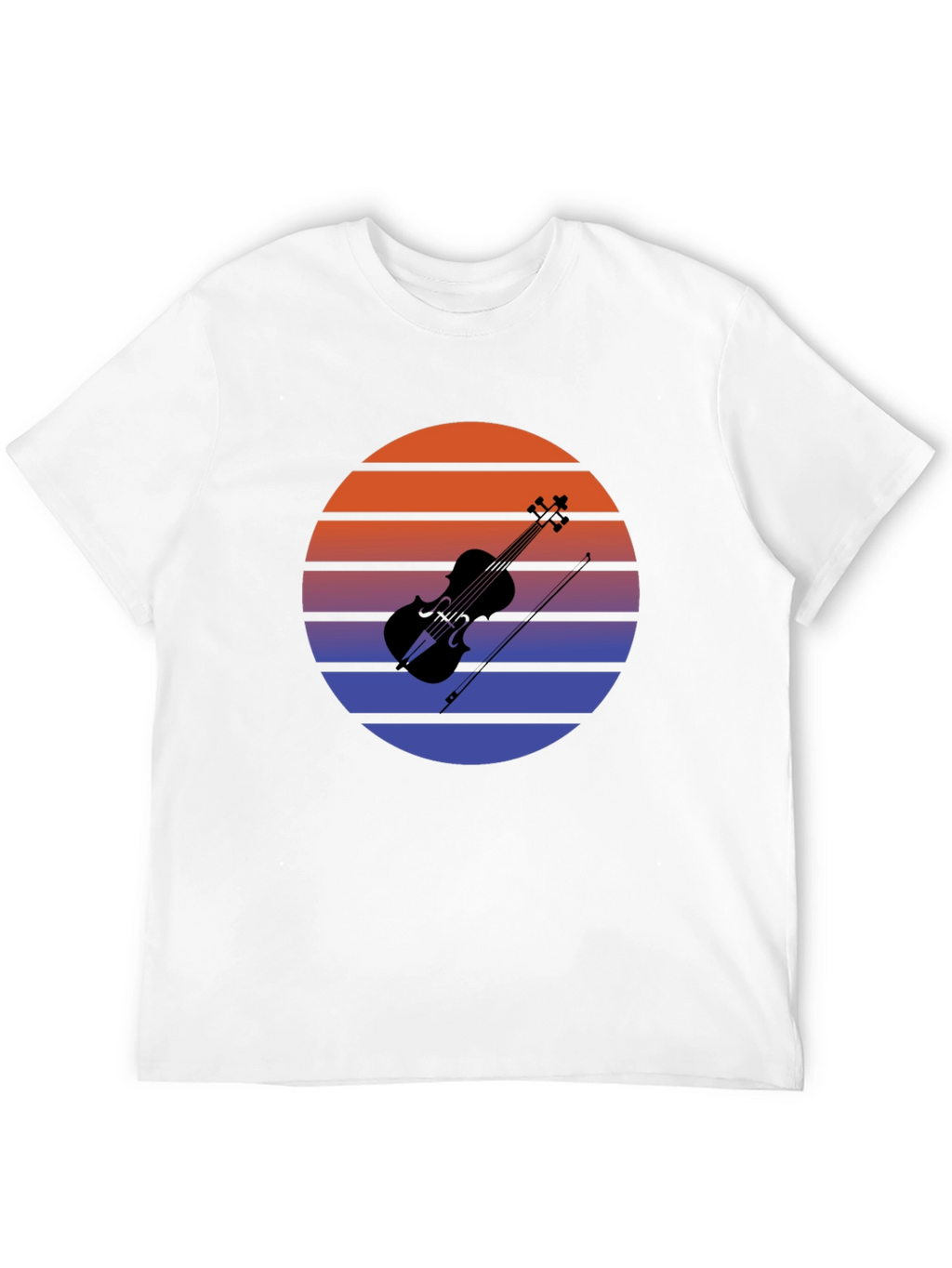 Retro Sunset Violin T-Shirt