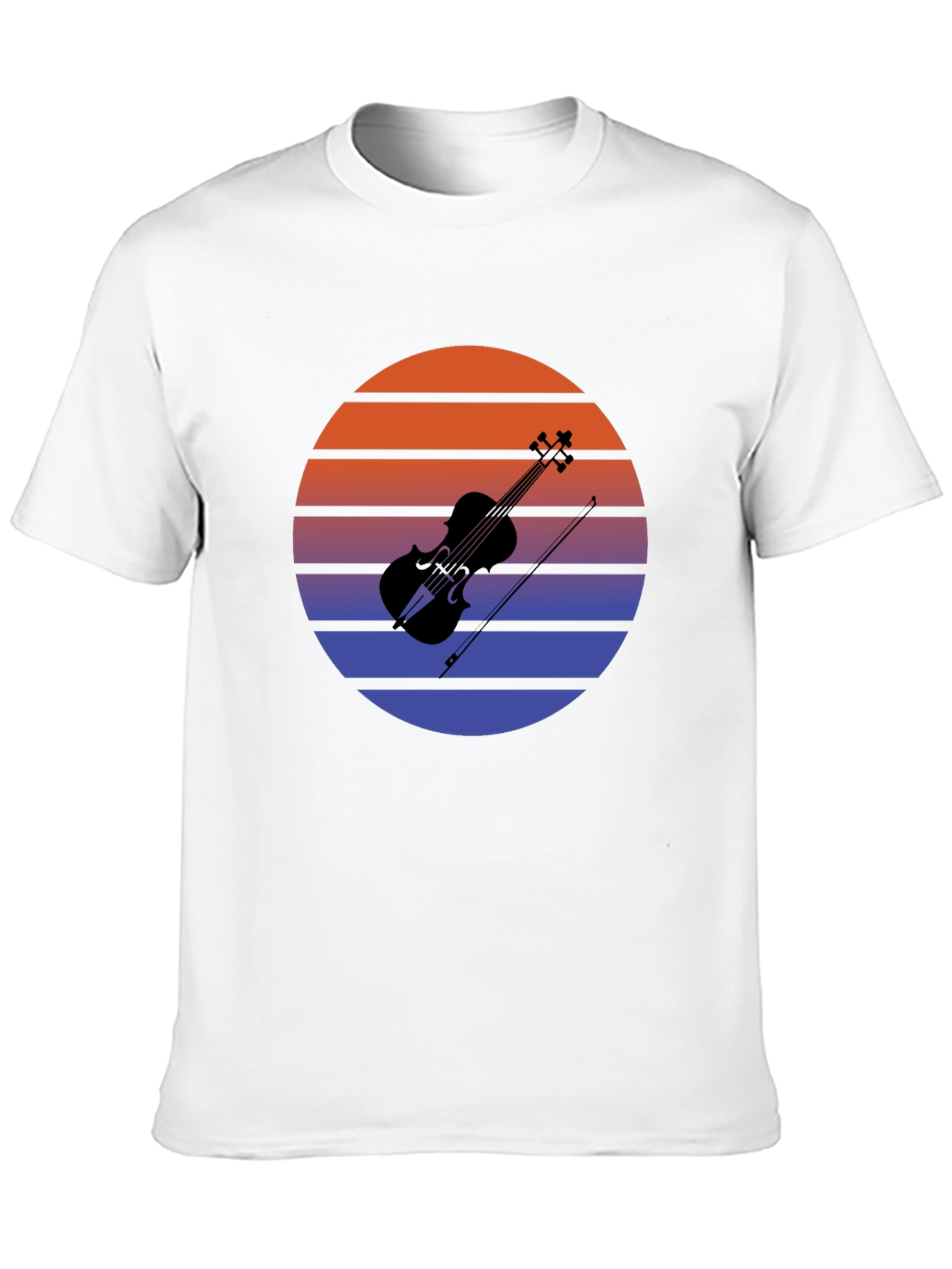 Retro Sunset Violin T-Shirt