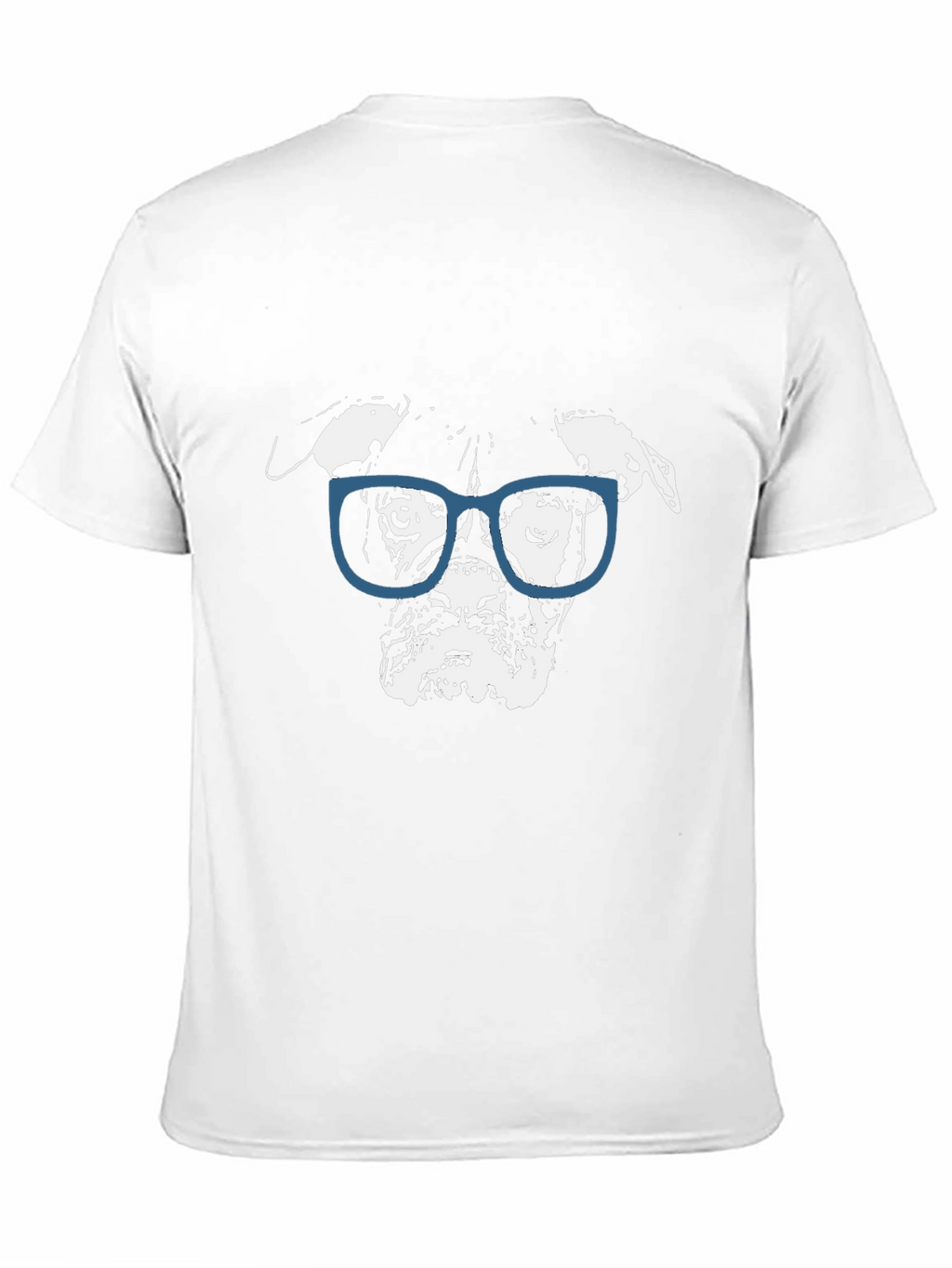 Dog with Glasses Graphic Black T-Shirt