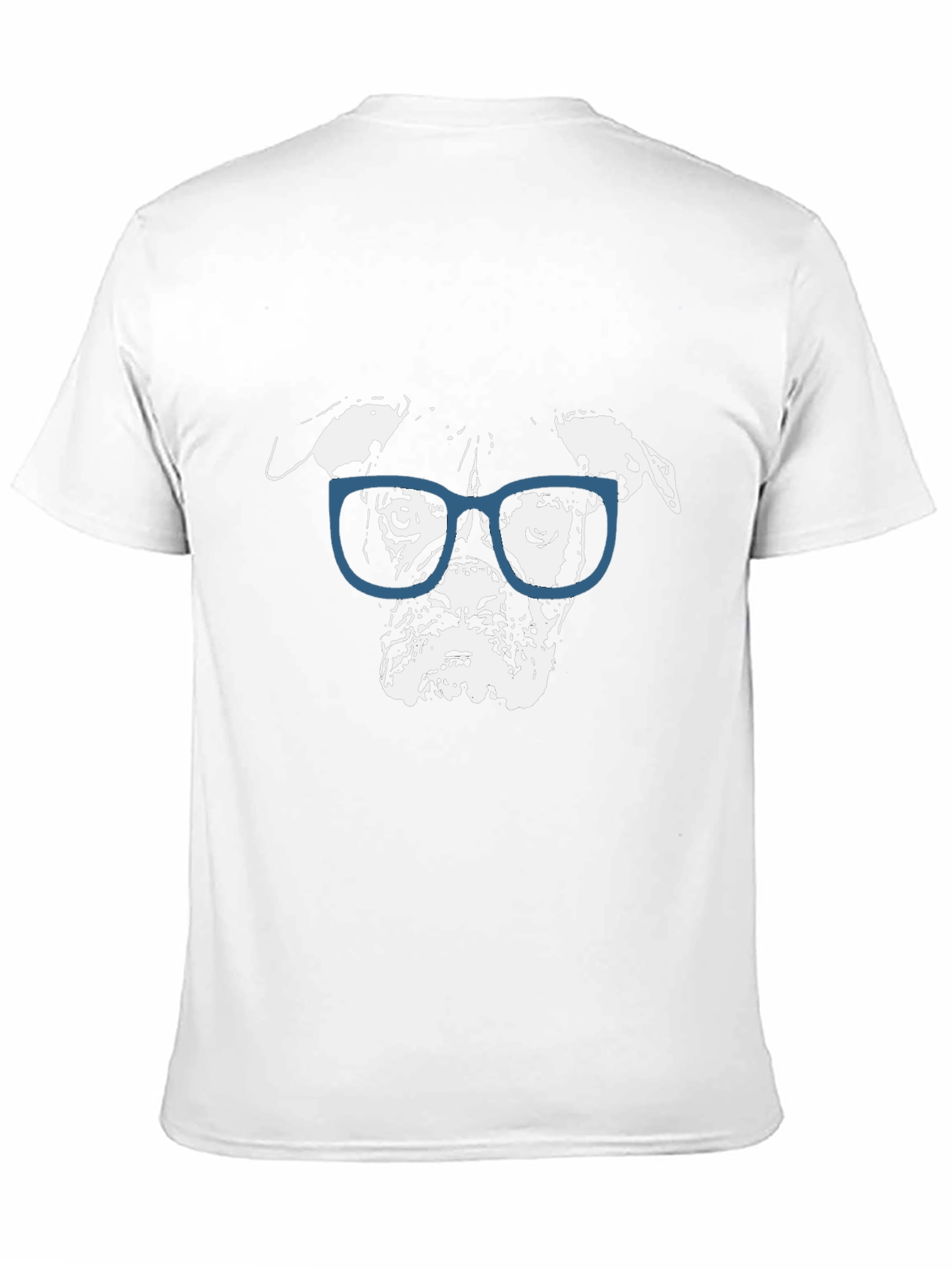 Dog with Glasses Graphic Black T-Shirt