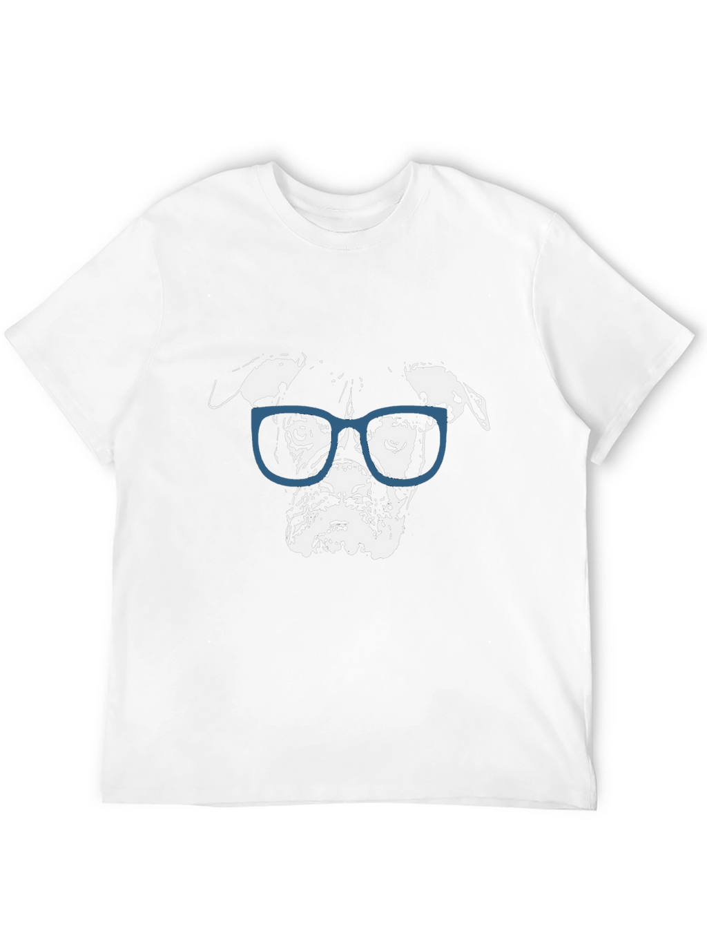 Dog with Glasses Graphic Black T-Shirt