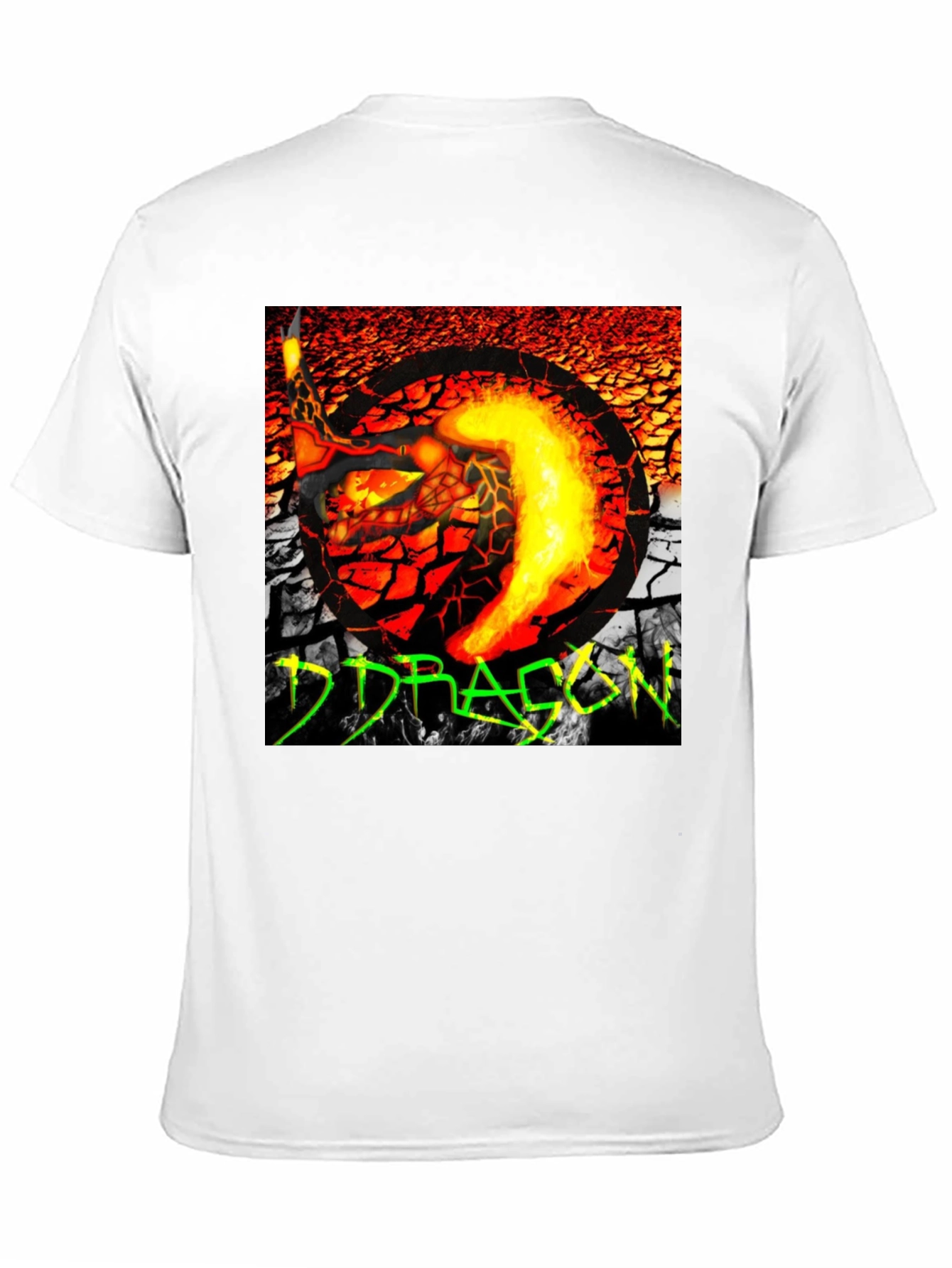 Fiery Dragon Graphic T-Shirt - Bold Design