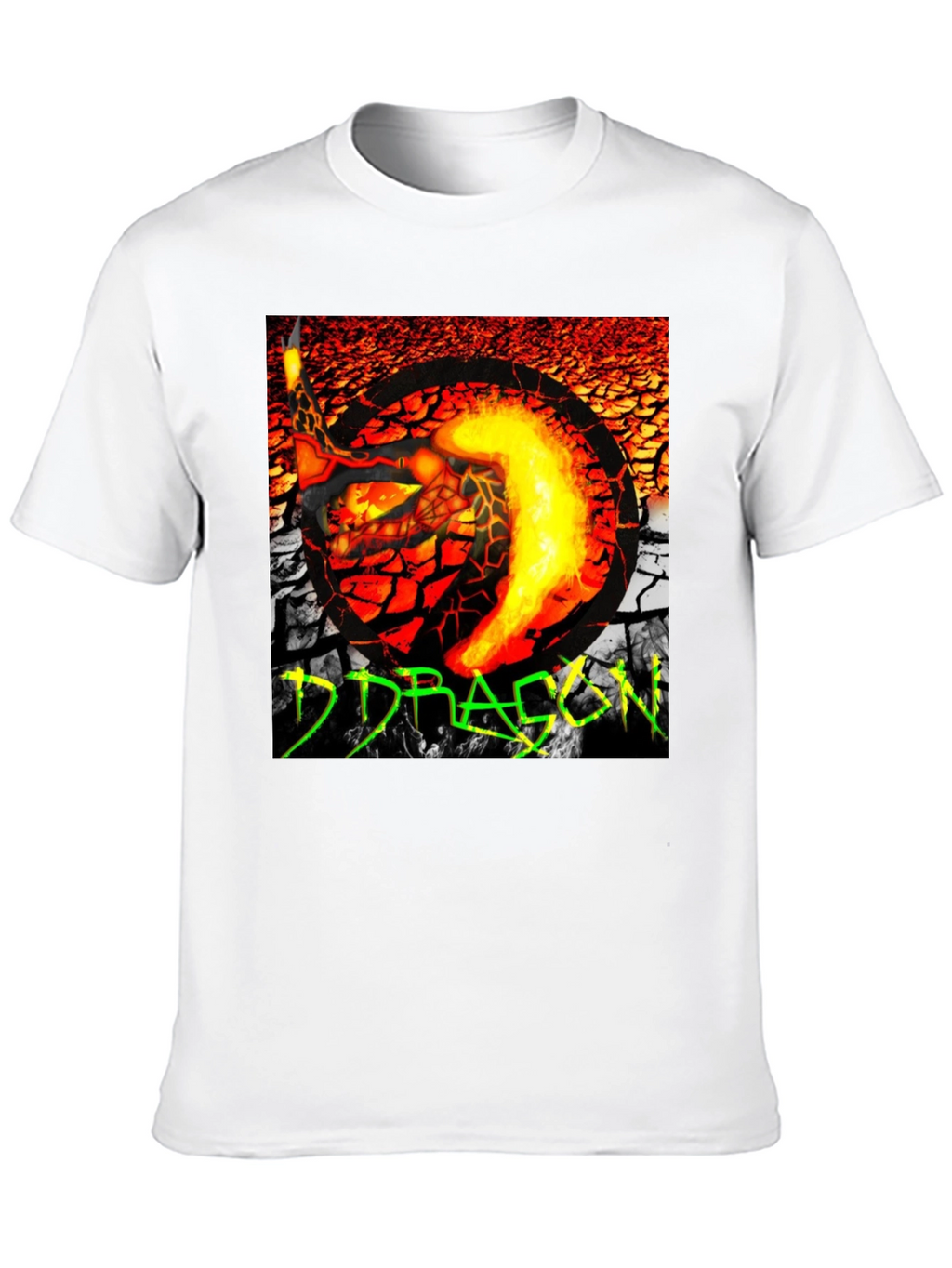 Fiery Dragon Graphic T-Shirt - Bold Design