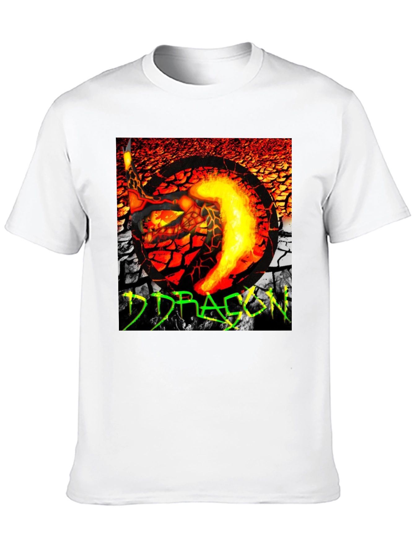 Fiery Dragon Graphic T-Shirt - Bold Design